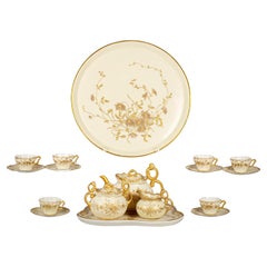 Grand service à thé en porcelaine Belleek Willets, vers 1890