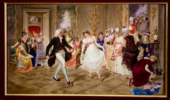 Large Berlin KPM Porcelain Plaque, "The Dancing Lesson of Our Grandmother"