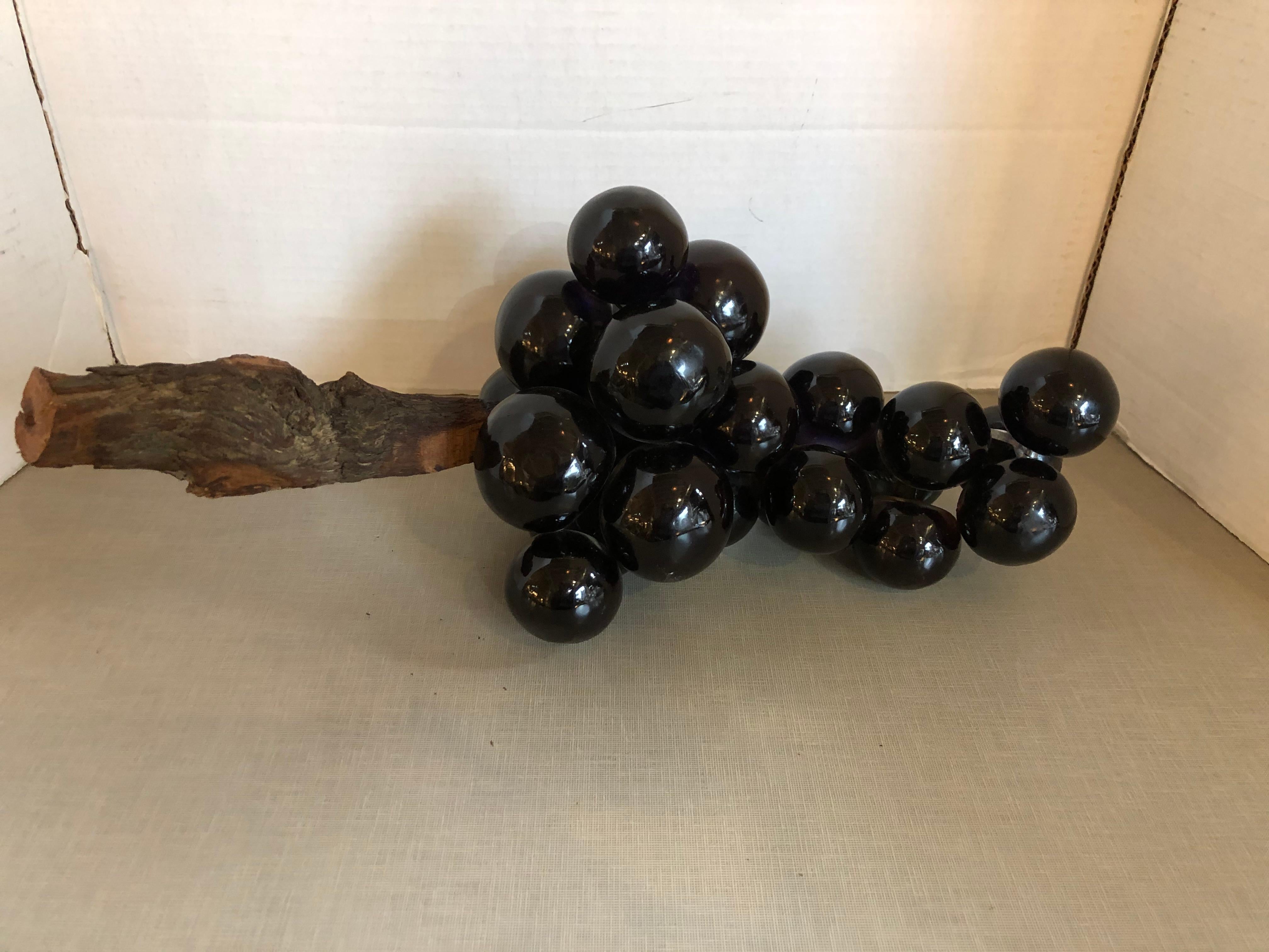 Italian Large Black Acrylic Grape Cluster