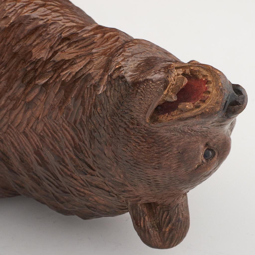 Large Black Forest Carved Bear, circa 1900 3