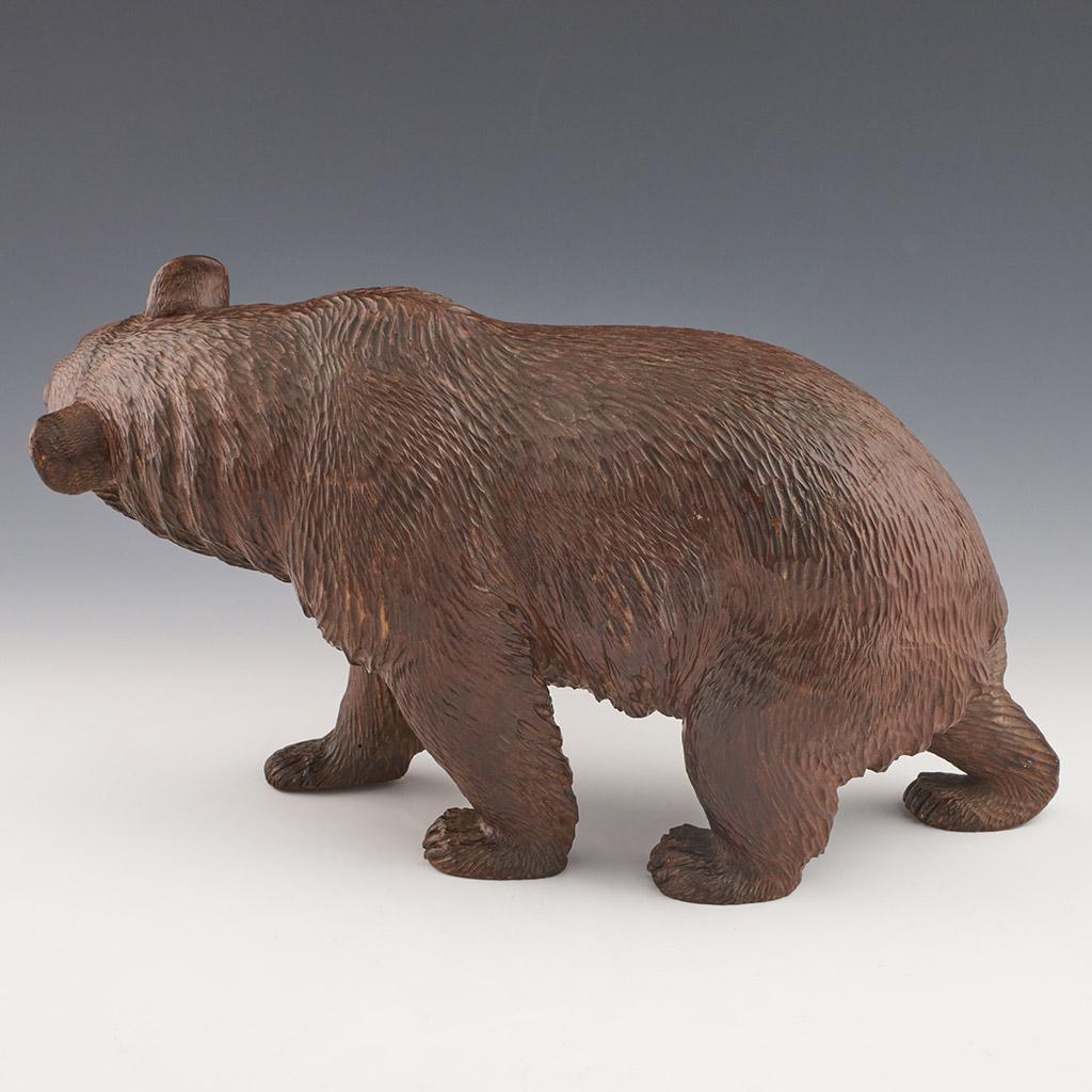 Swiss Large Black Forest Carved Bear, circa 1900