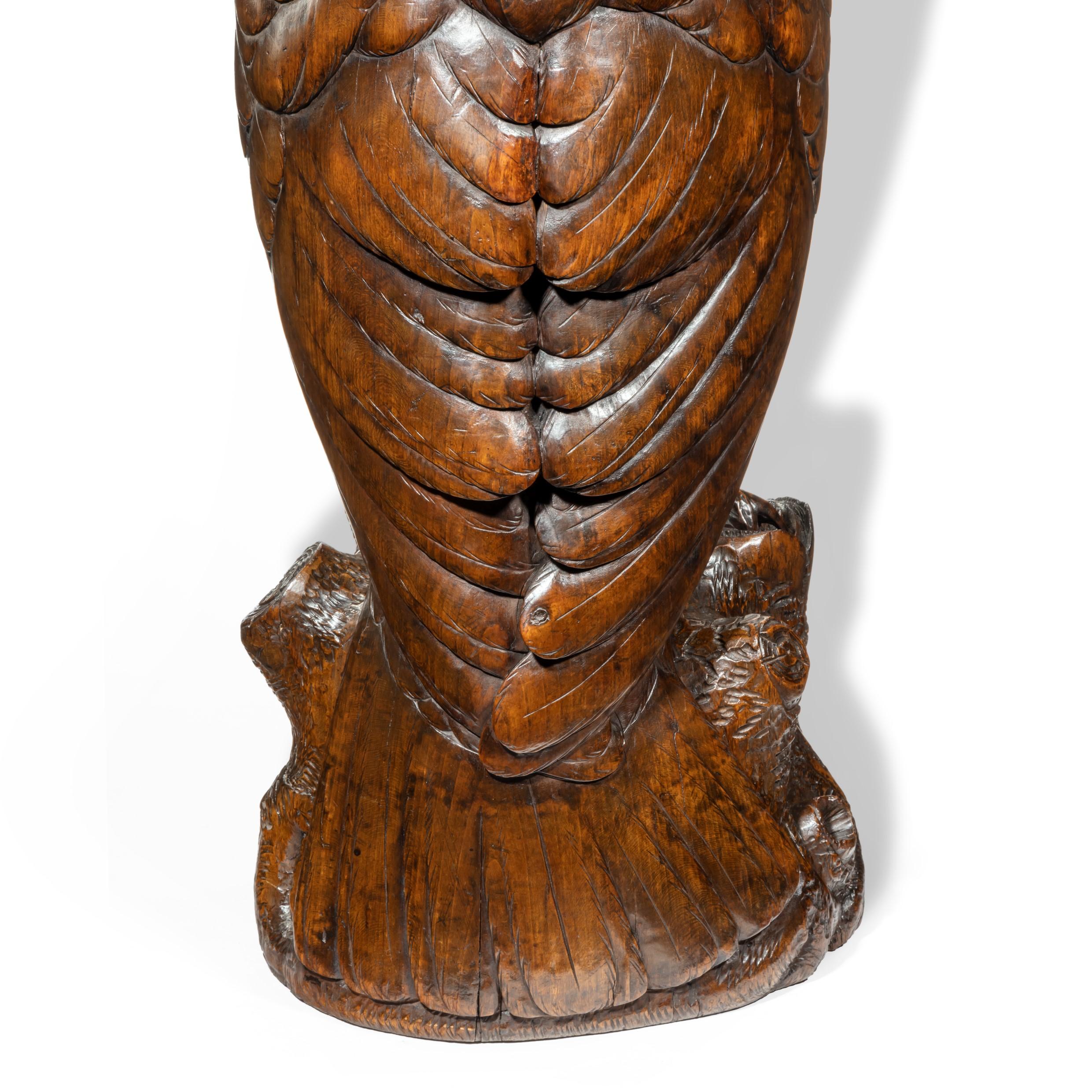 large wooden owl