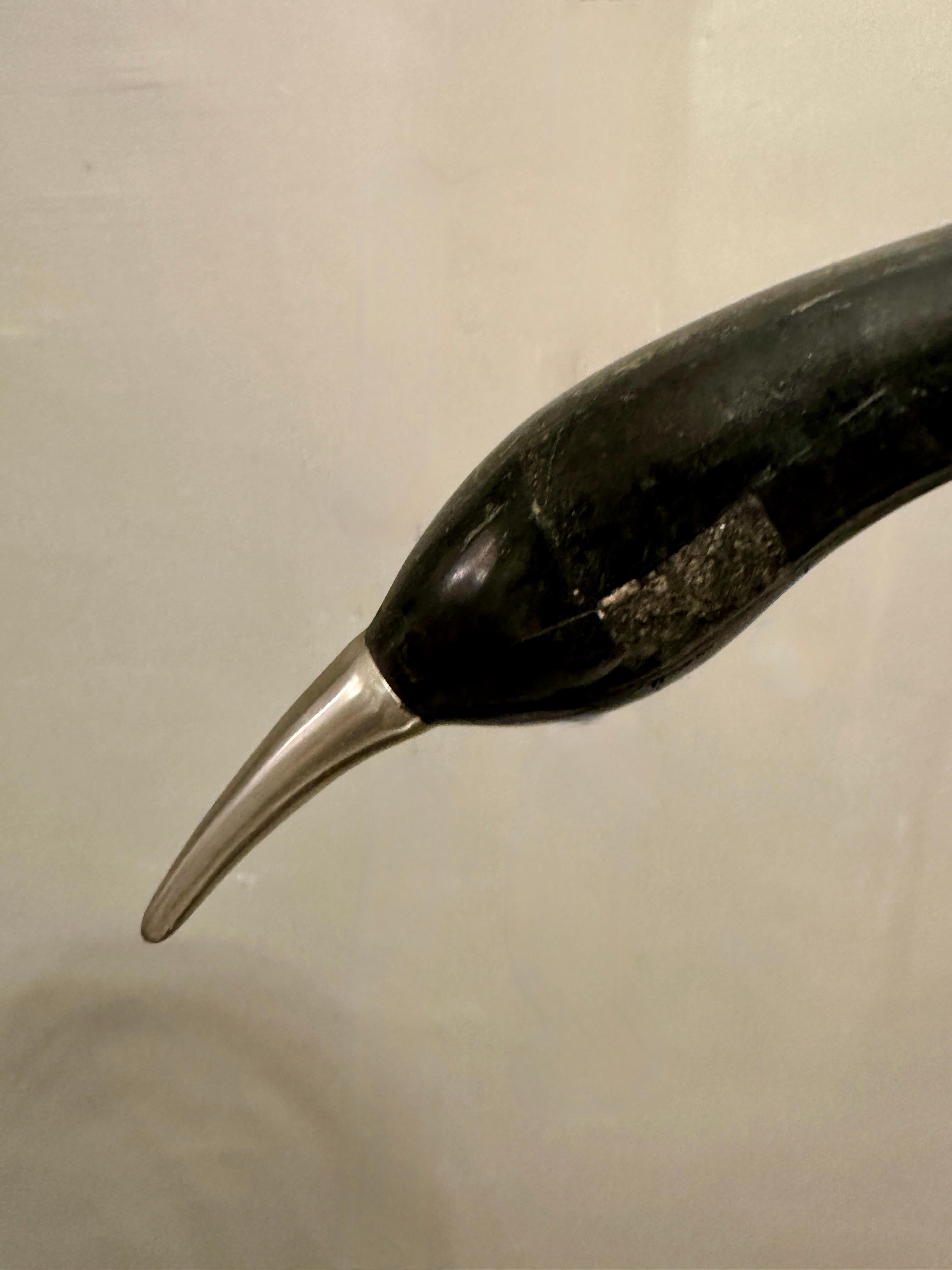 A large Black Marble Swan By Maitland Smith 3