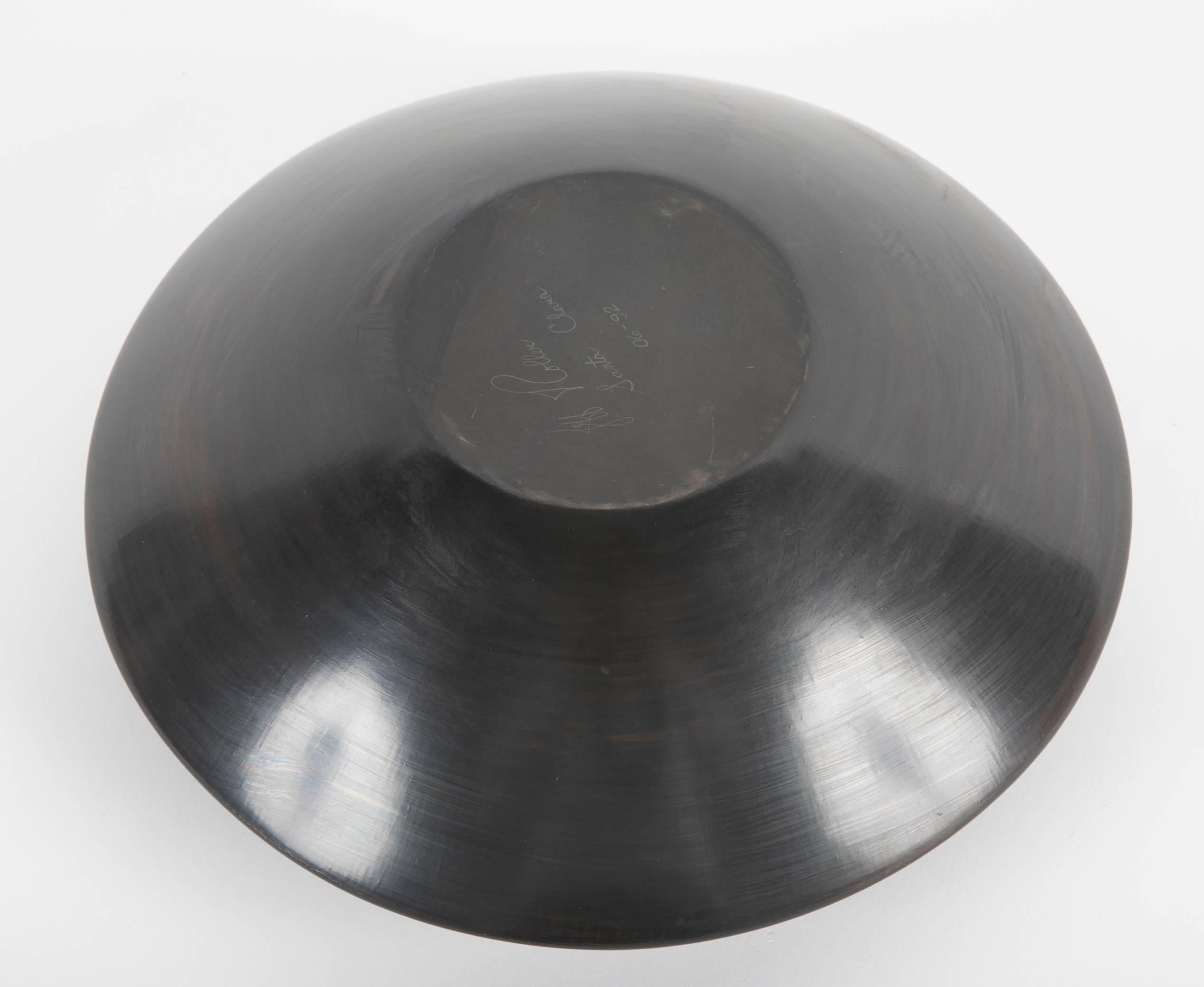 Jarrón grande Blackware Potter de Jeff Roller, cerámica de Santa Clara Estadounidense en venta