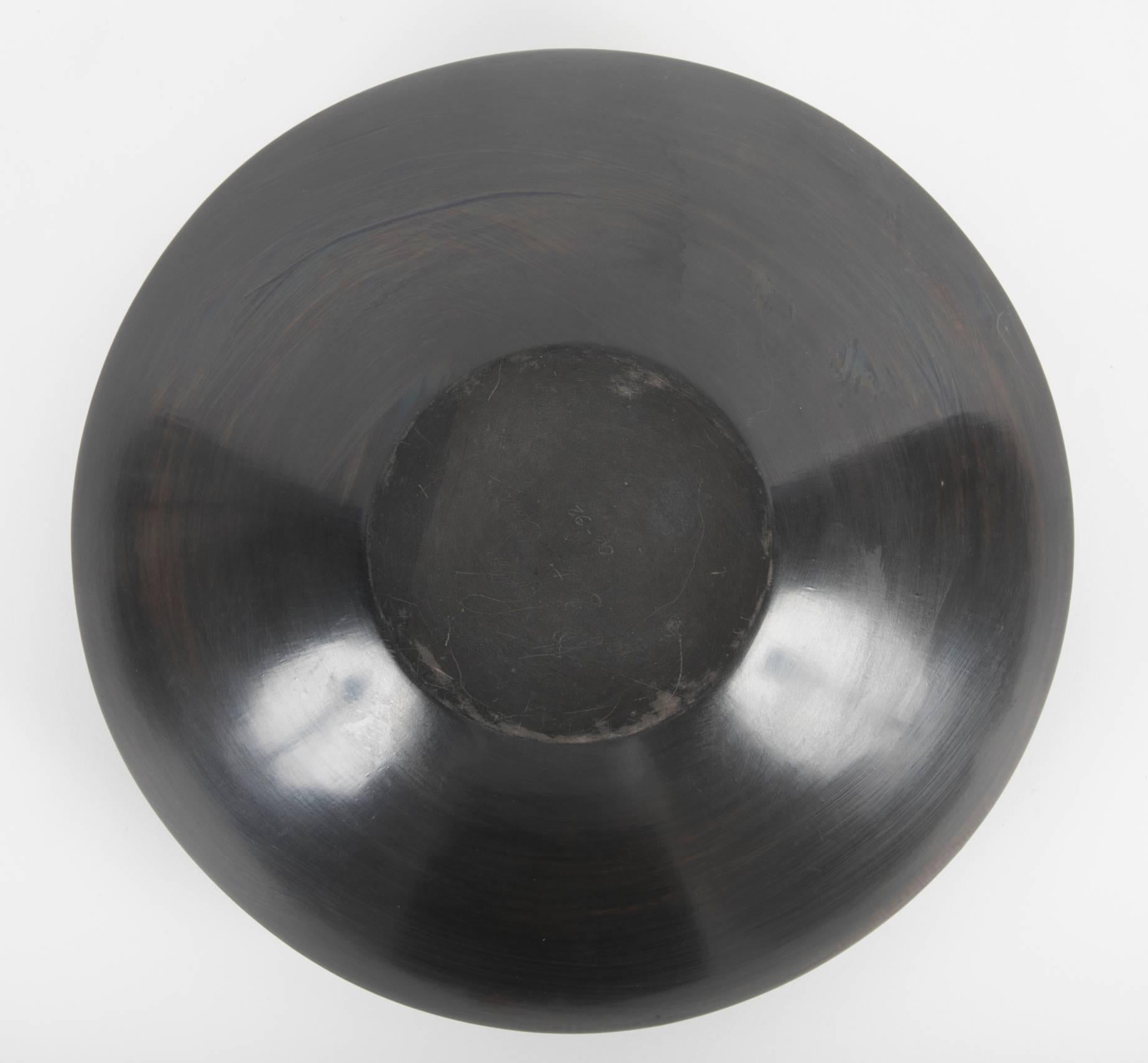 Fine XX secolo Vaso grande Blackware Potter di Jeff Roller, ceramica di Santa Clara in vendita