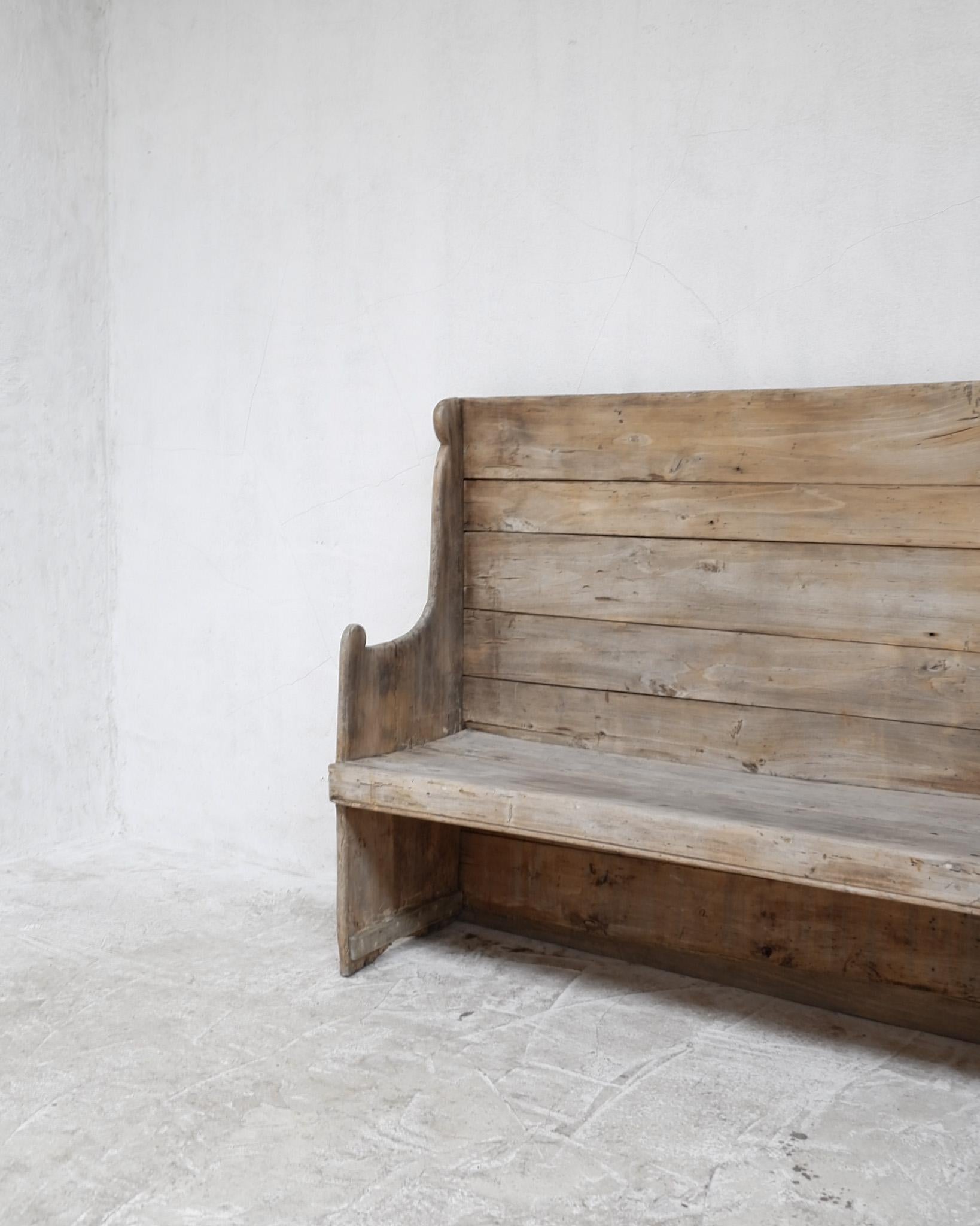 A large sun-bleached early 19th C. Catalan bench.

Heavily patinated with nice high back.

-

We offer free shipping to the USA/Canada through Fedex with this item.