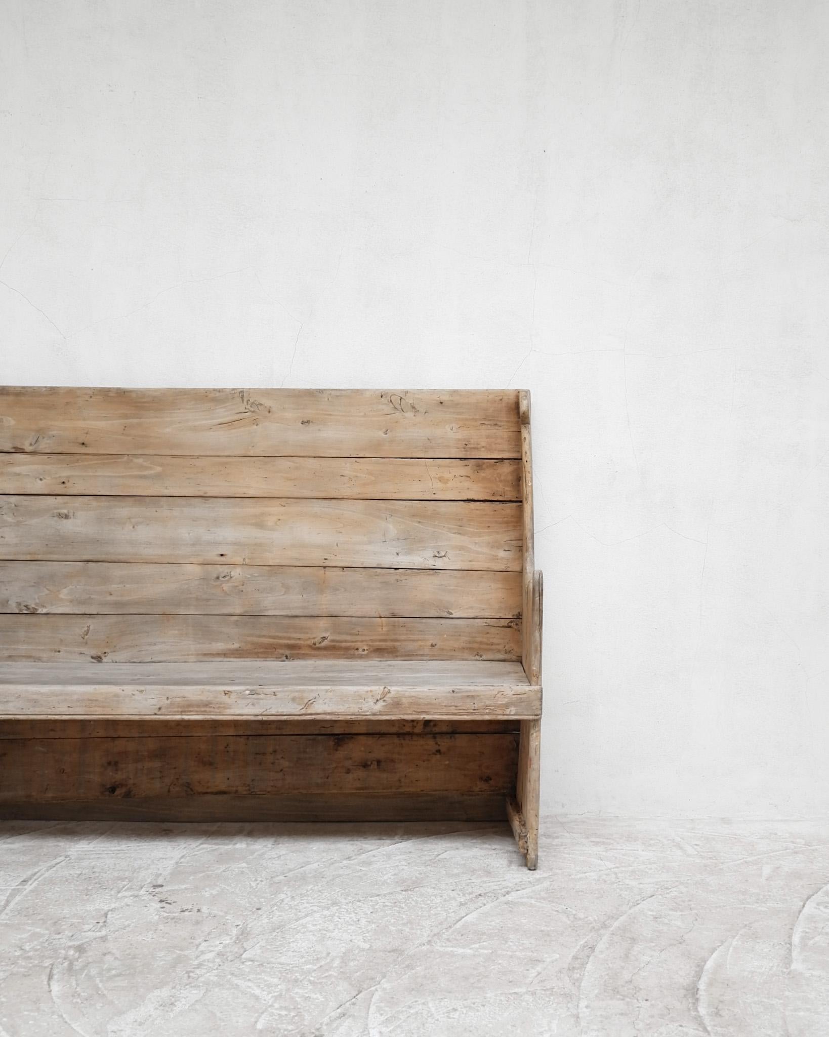 Spanish Large Bleached-Out Catalan Bench For Sale
