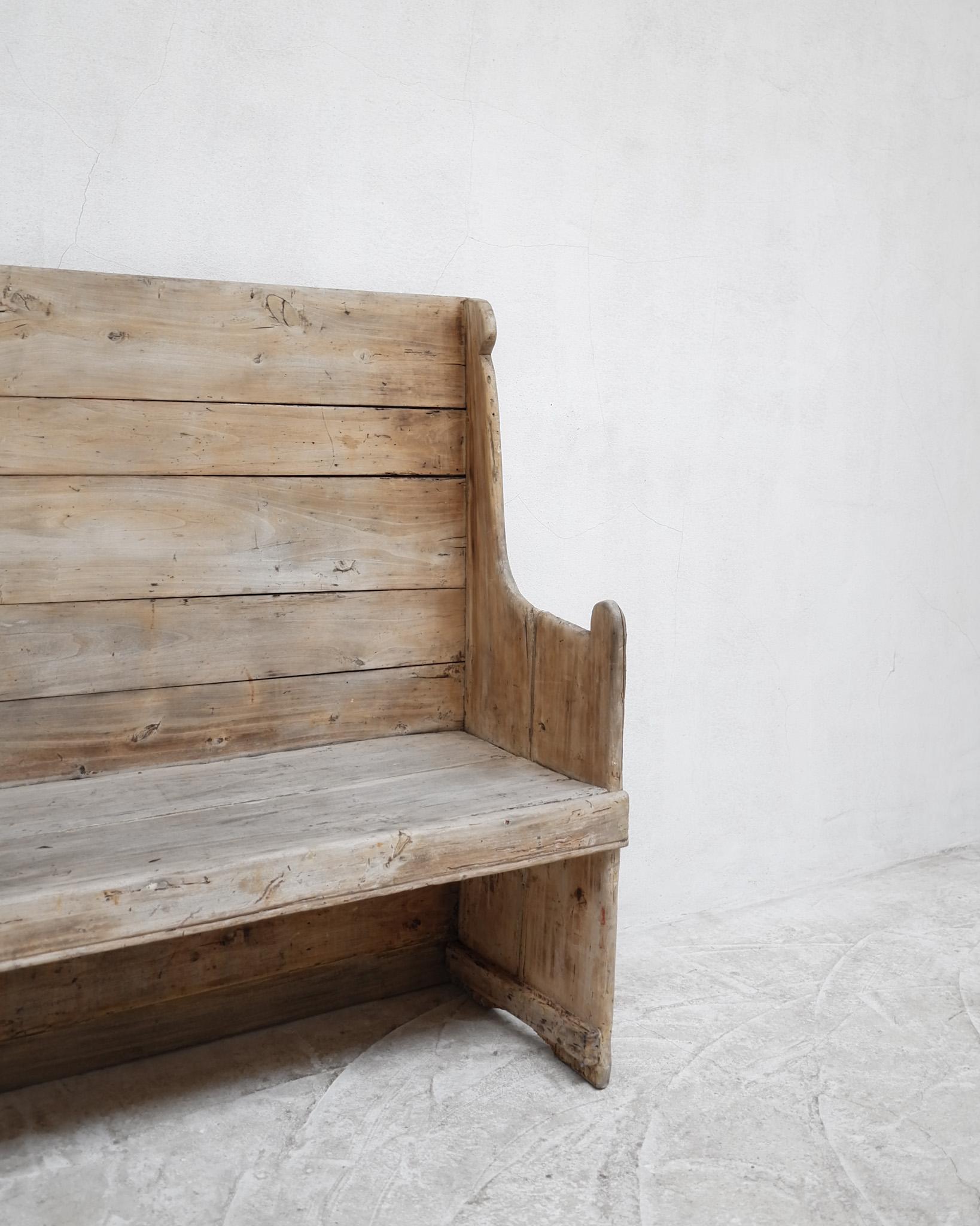 19th Century Large Bleached-Out Catalan Bench For Sale