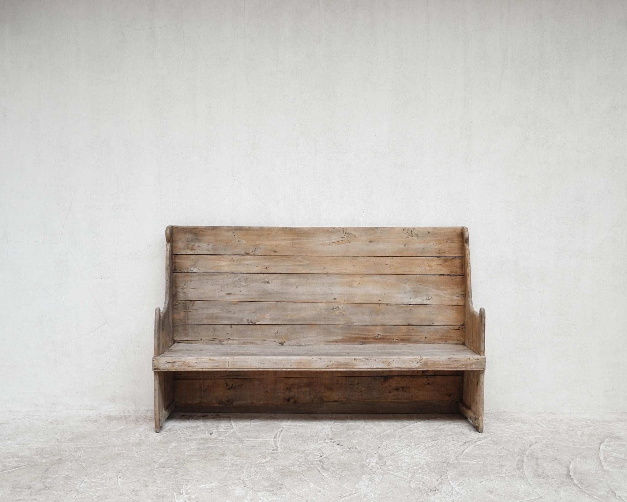 Large Bleached-Out Catalan Bench For Sale 1
