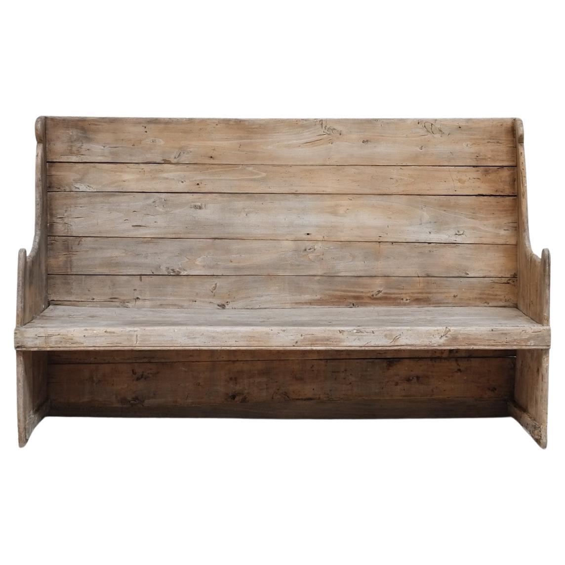 Large Bleached-Out Catalan Bench For Sale