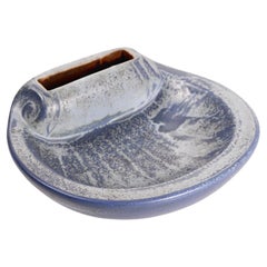 A large blue ashtray by Rörstrand, Sweden, 1950s. Designed by Gunnar Nylund