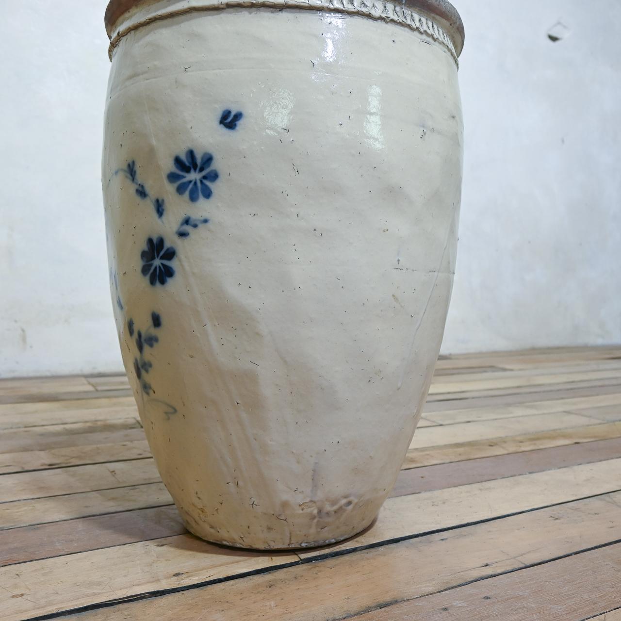 Large Ming Dynasty Cizhou Wear Ovoid Ceramic Planter - Vessel For Sale 5