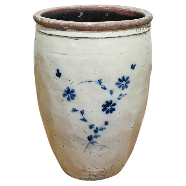 Large Ming Dynasty Cizhou Wear Ovoid Ceramic Planter - Vessel For Sale
