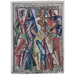 A Large Bright And Colorful Mosaic With Abstract Figures, Petronella & Jacob