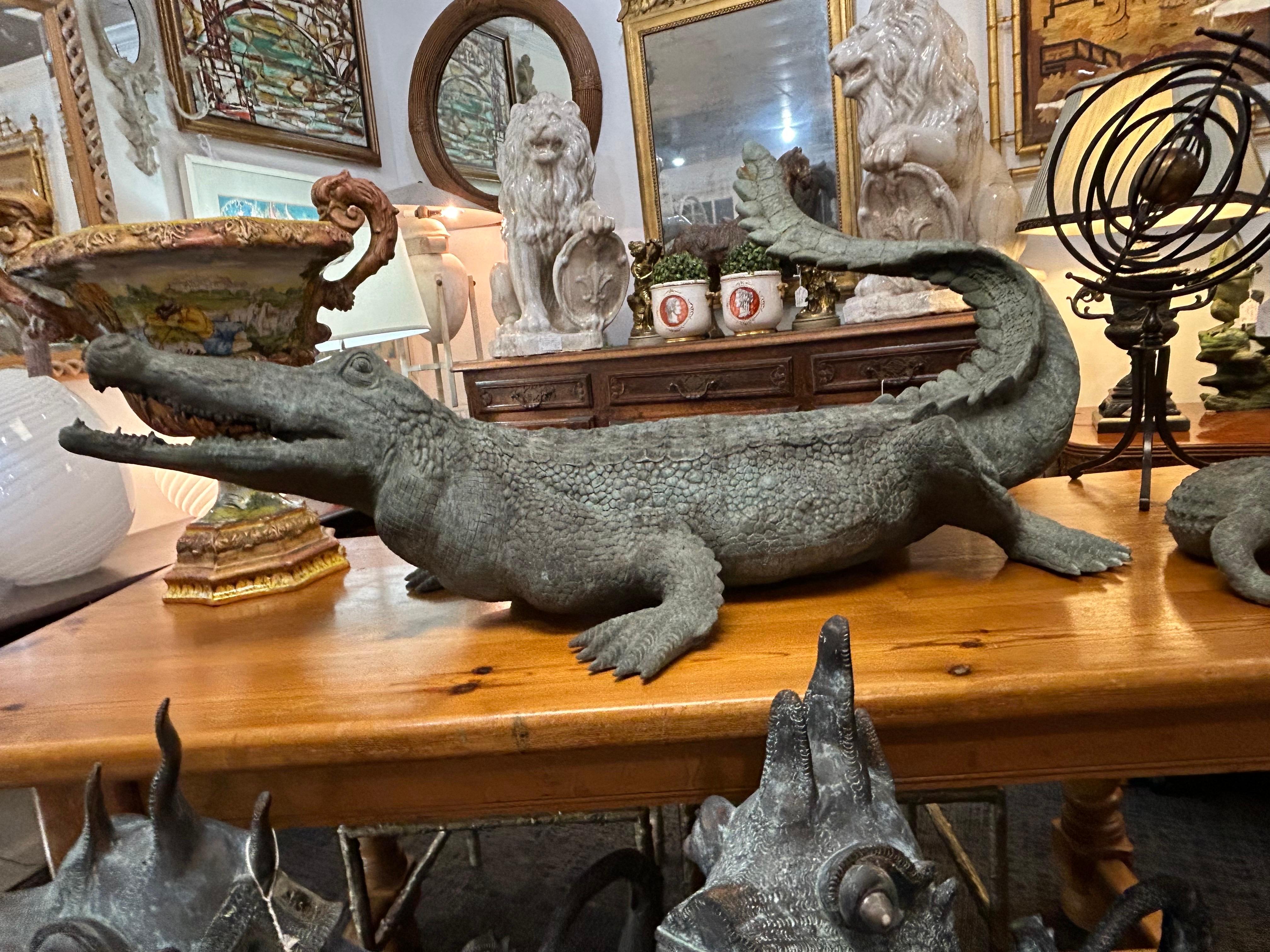 Bronze A large bronze  alligator