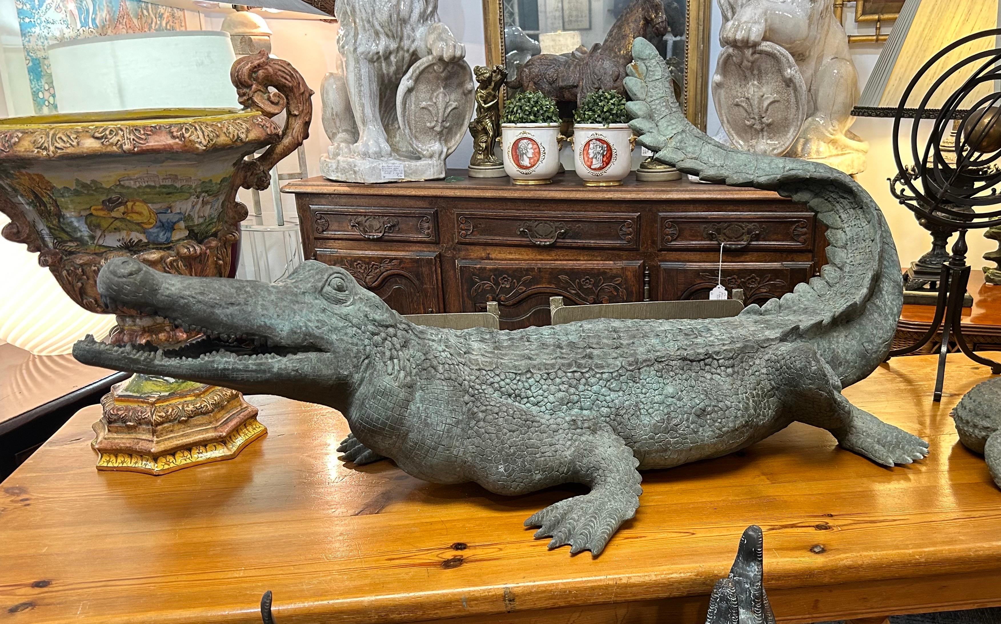 A large bronze  alligator 1