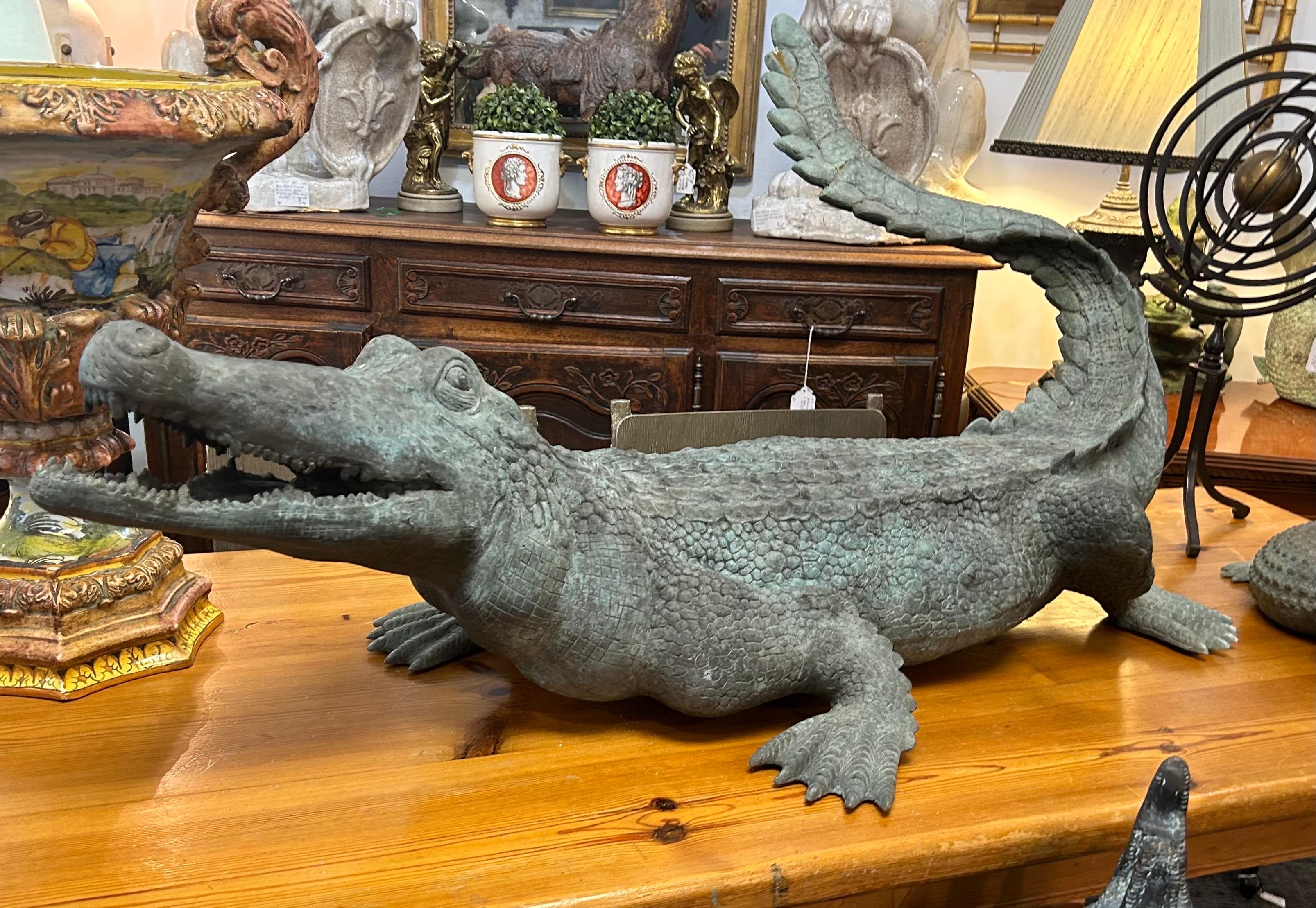 A large bronze  alligator 2