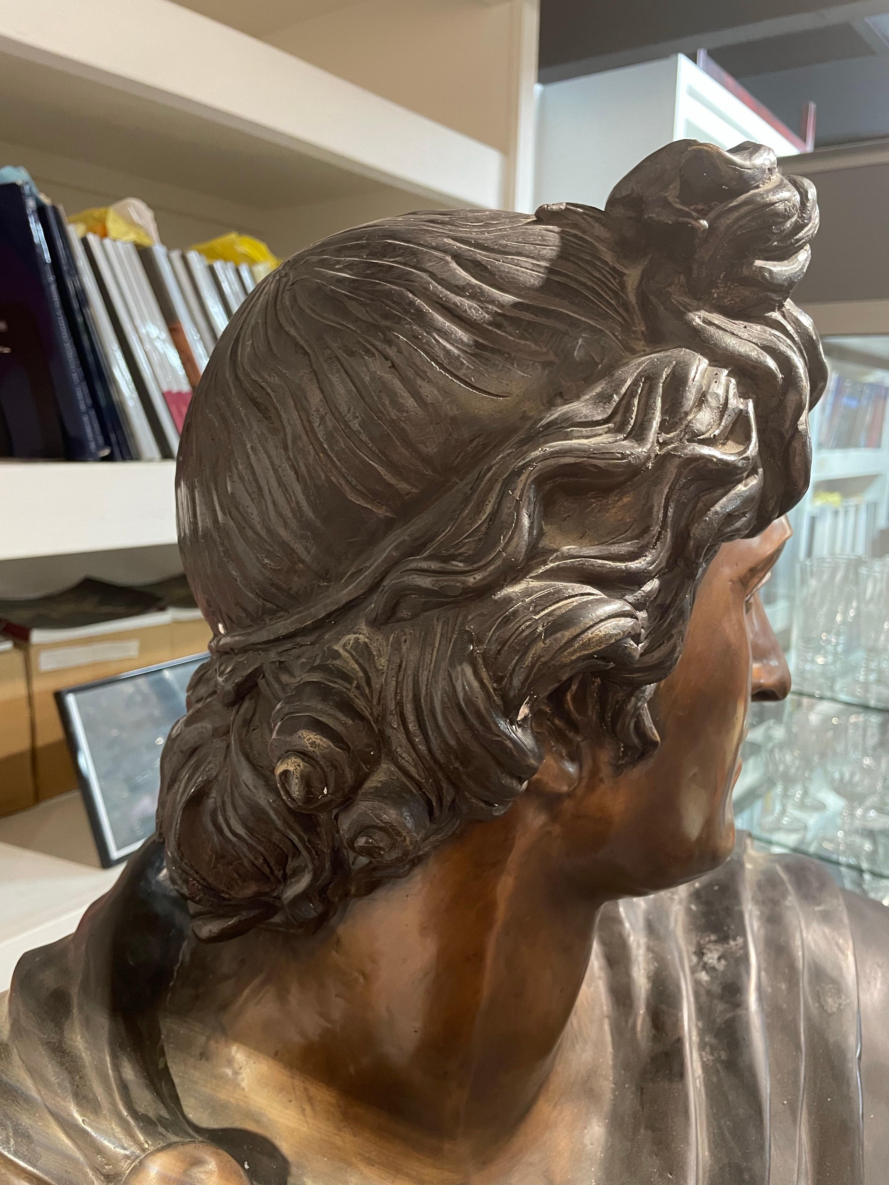 Grande busto di bronzo di Apollo, metà del XX secolo In condizioni buone in vendita a ARMADALE, VIC