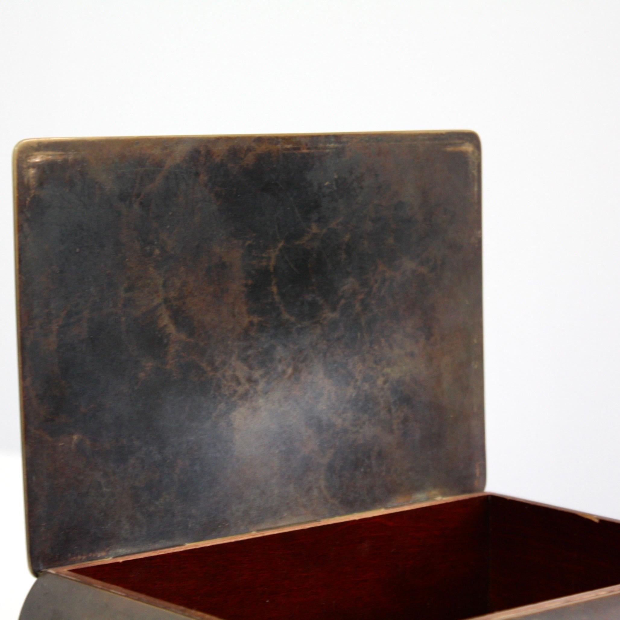 A large bronze Casket by Just Andersen, 1920s, Denmark For Sale 1