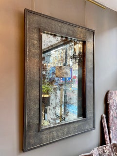 Large Bronze Patinated Brass Mirror