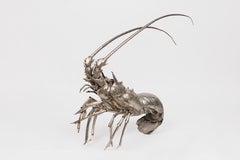 Ein großes Buccellati-Silbermodell eines realistischen Karibischen Spiny-Lobster aus Spinnen