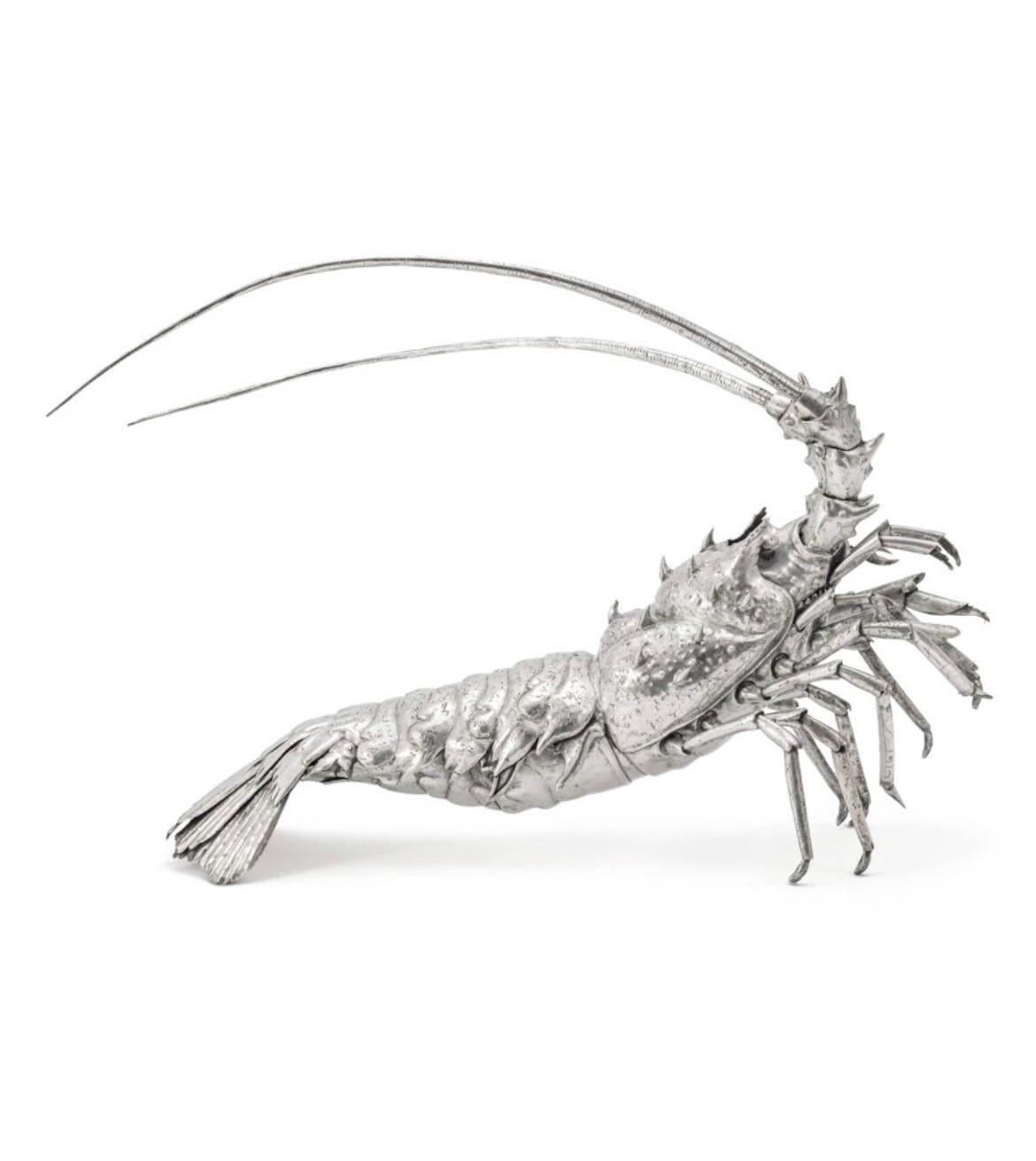 Großes Buccellati-Silbermodell eines realistischen Hummers im Zustand „Gut“ im Angebot in New York, NY