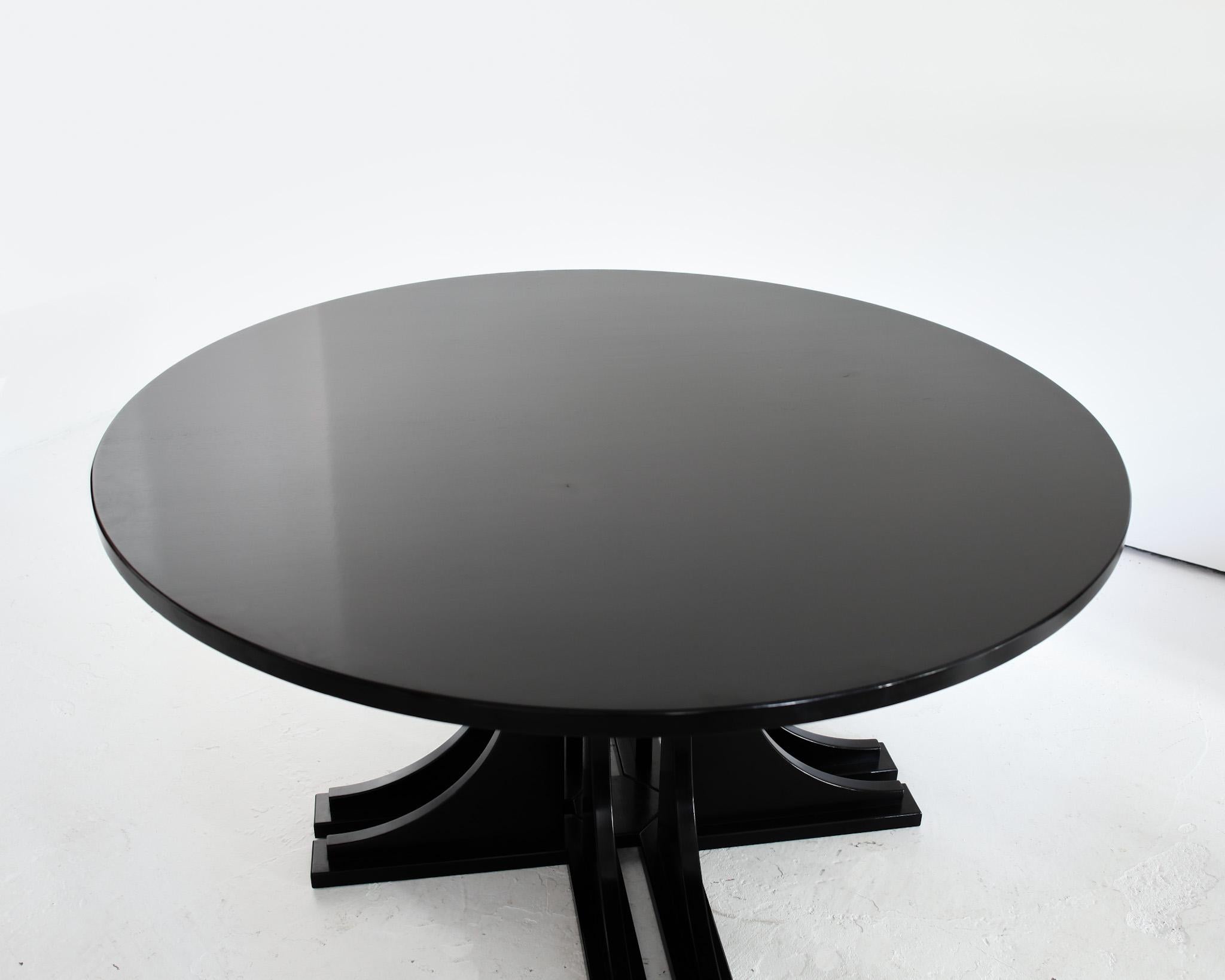 A Large C.1970s Ebonised Italian Centre/Dinning Table For Sale 2