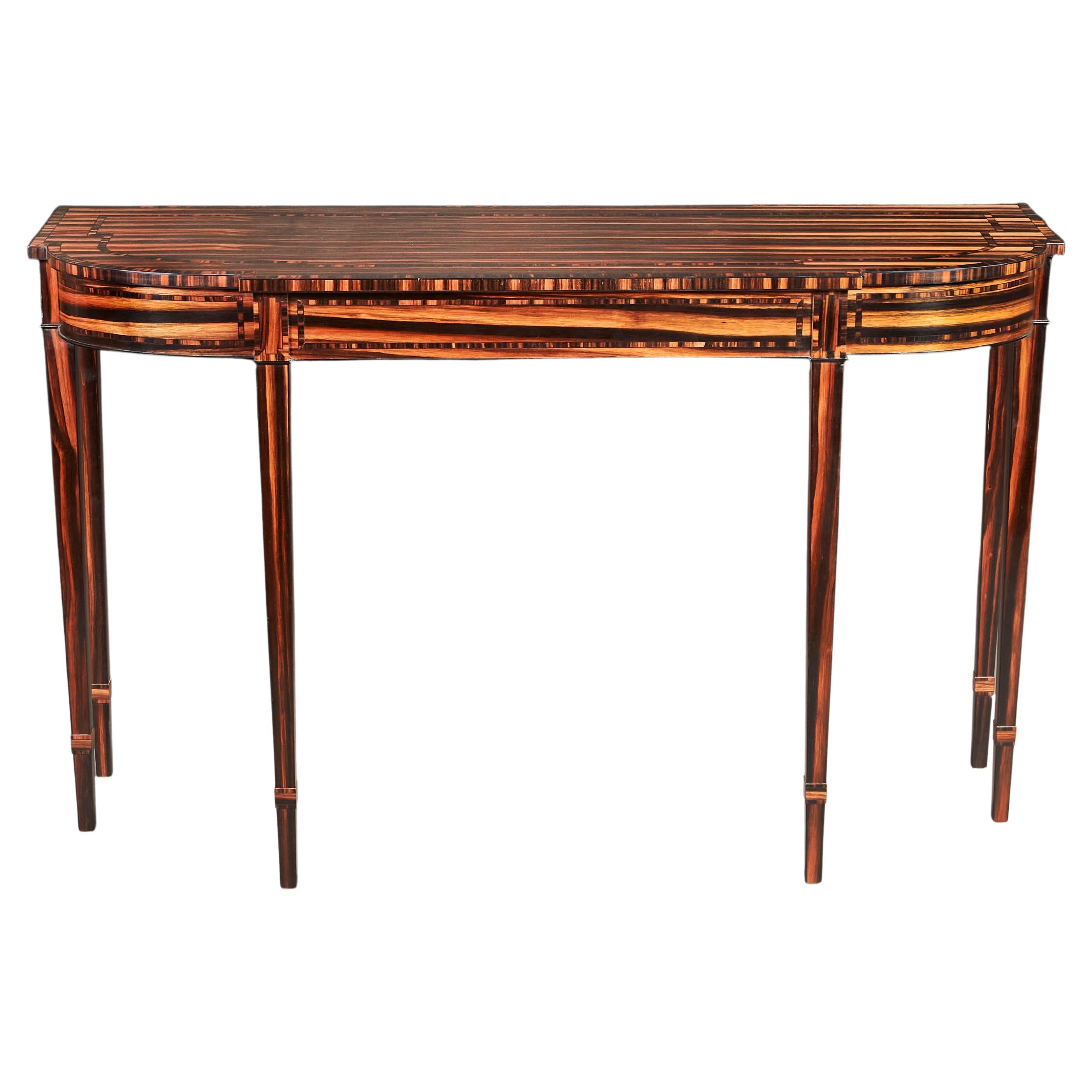 Large Calamander Console Table