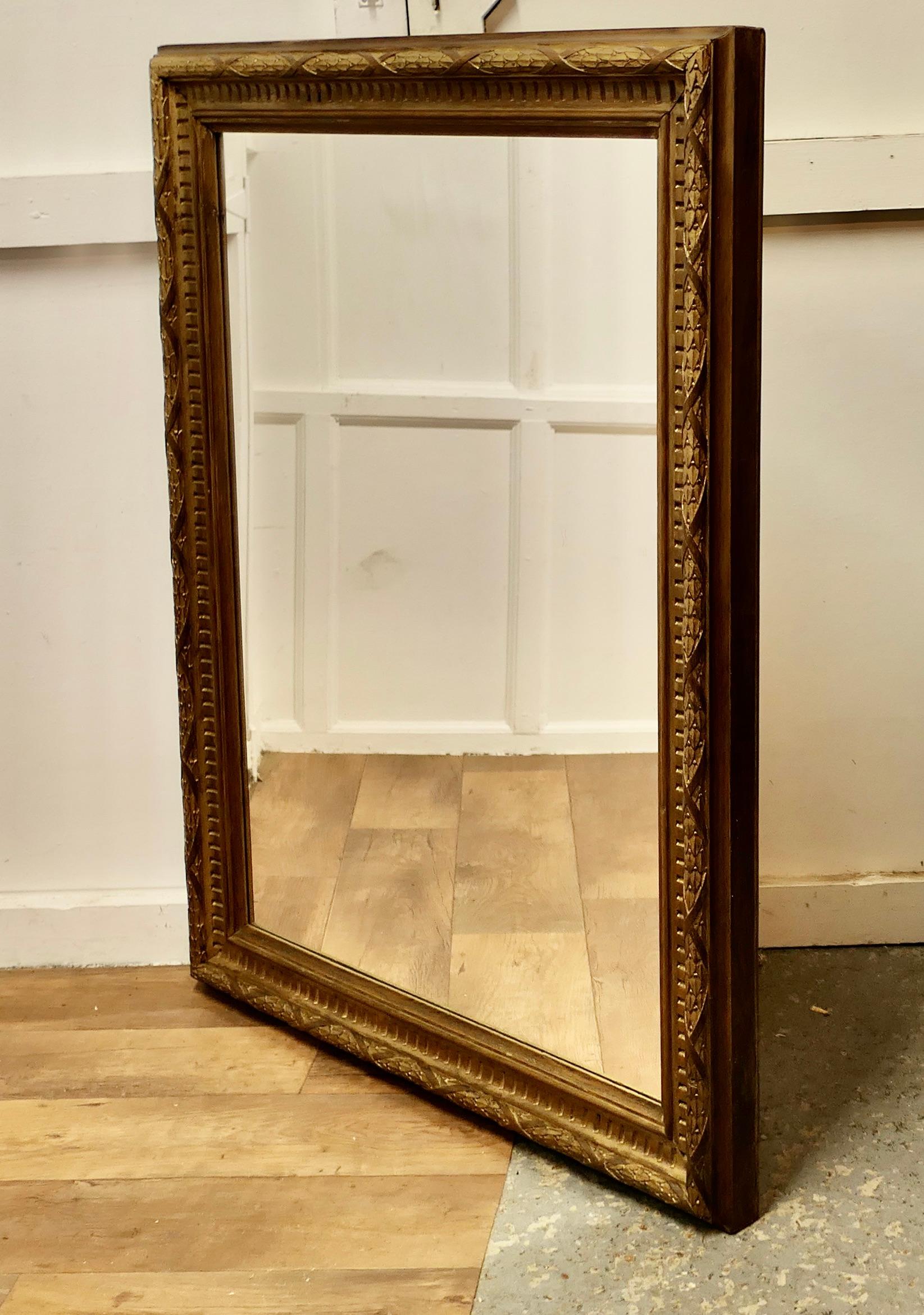 A Large Carved Oak and Gilded Wall Mirror  A very unusual piece  For Sale 6