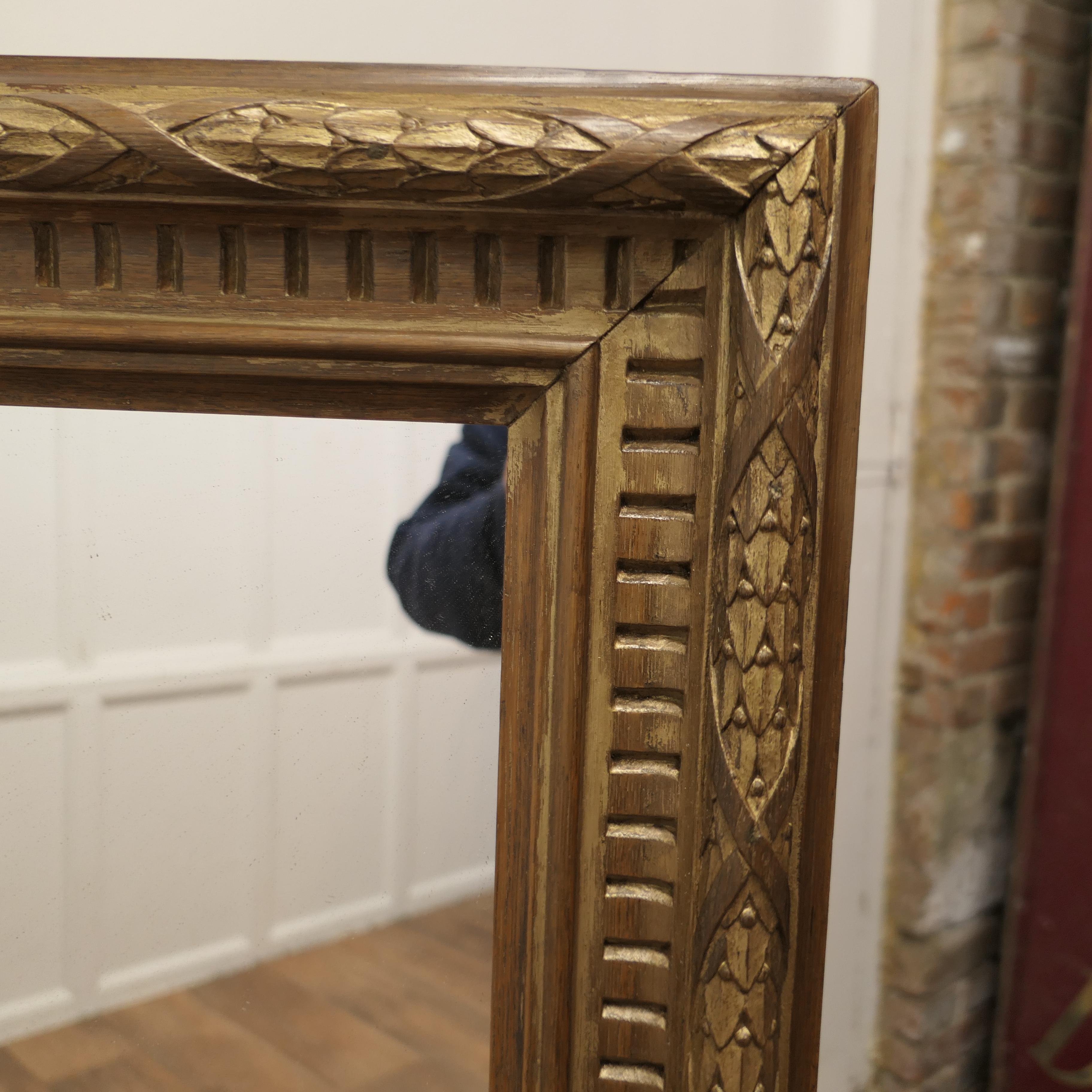 A Large Carved Oak and Gilded Wall Mirror  A very unusual piece  For Sale 8