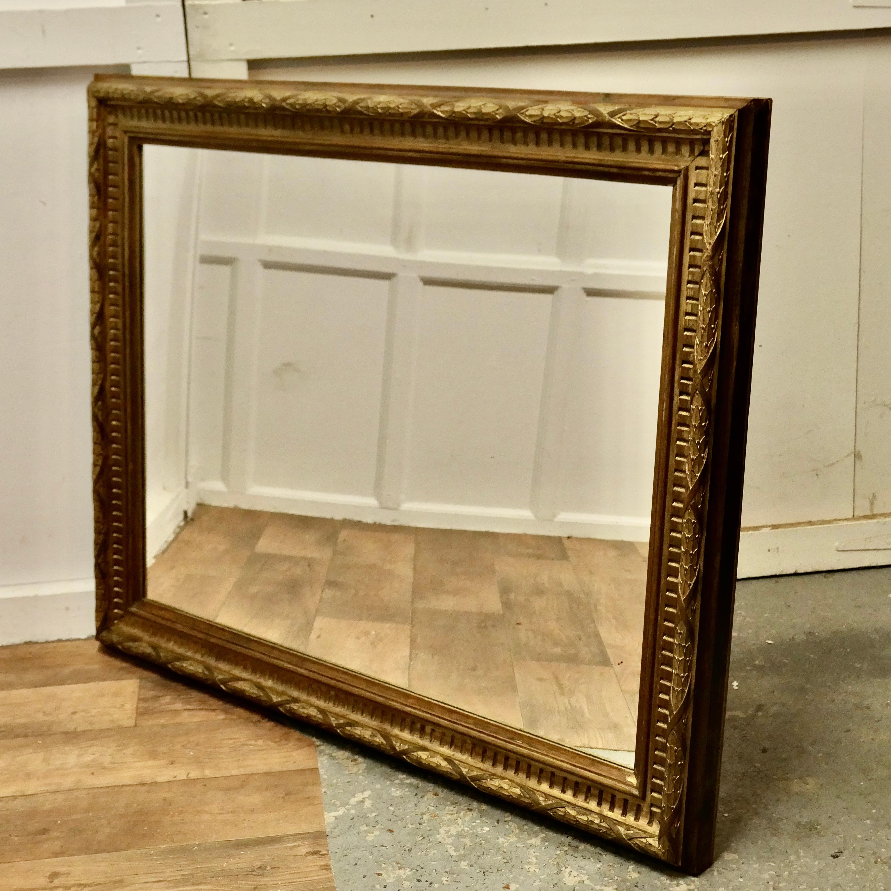 A Large Carved Oak and Gilded Wall Mirror  A very unusual piece  In Good Condition For Sale In Chillerton, Isle of Wight