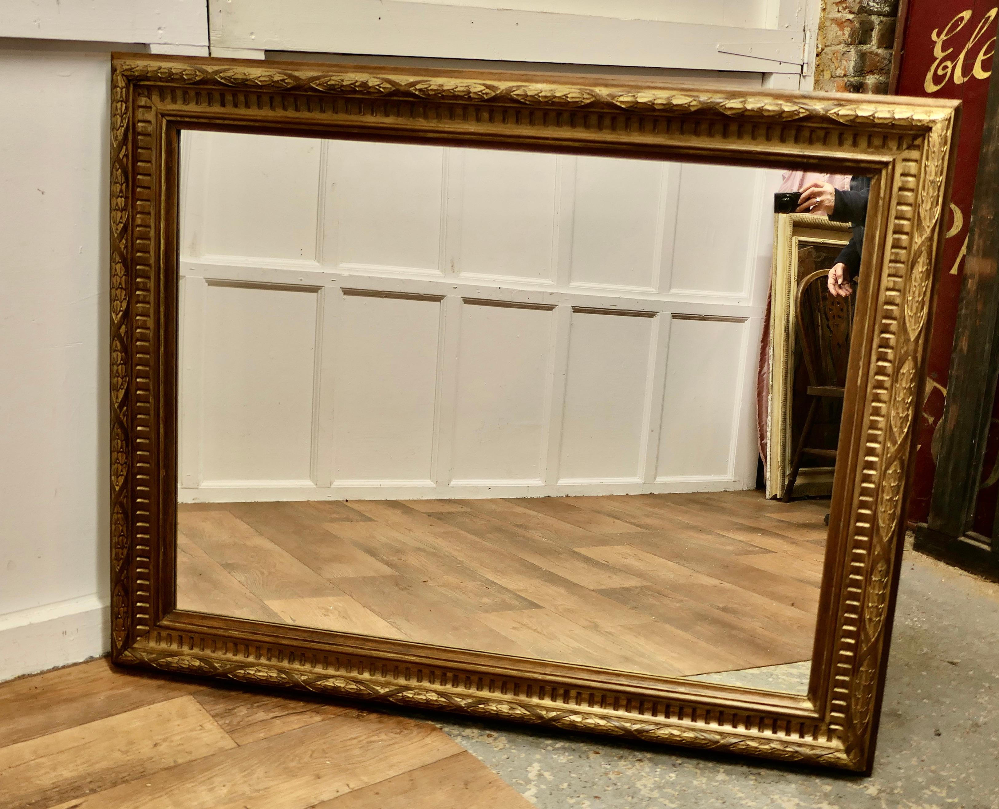A Large Carved Oak and Gilded Wall Mirror  A very unusual piece  For Sale 2