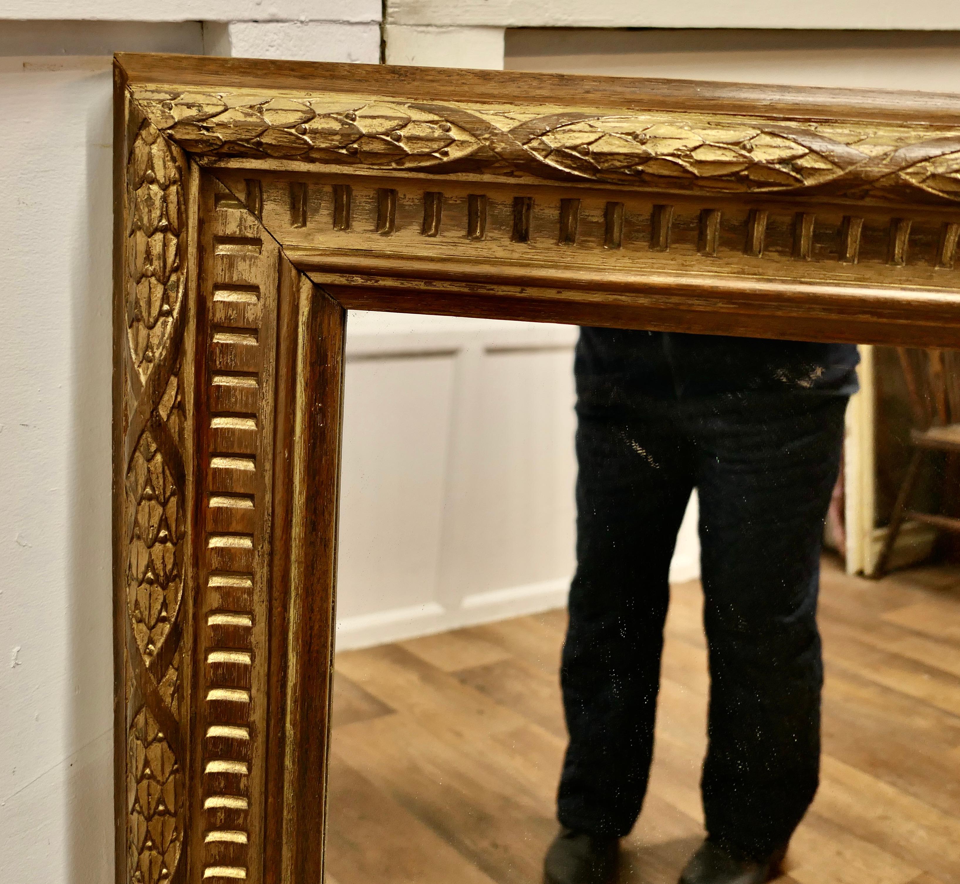 A Large Carved Oak and Gilded Wall Mirror  A very unusual piece  For Sale 3