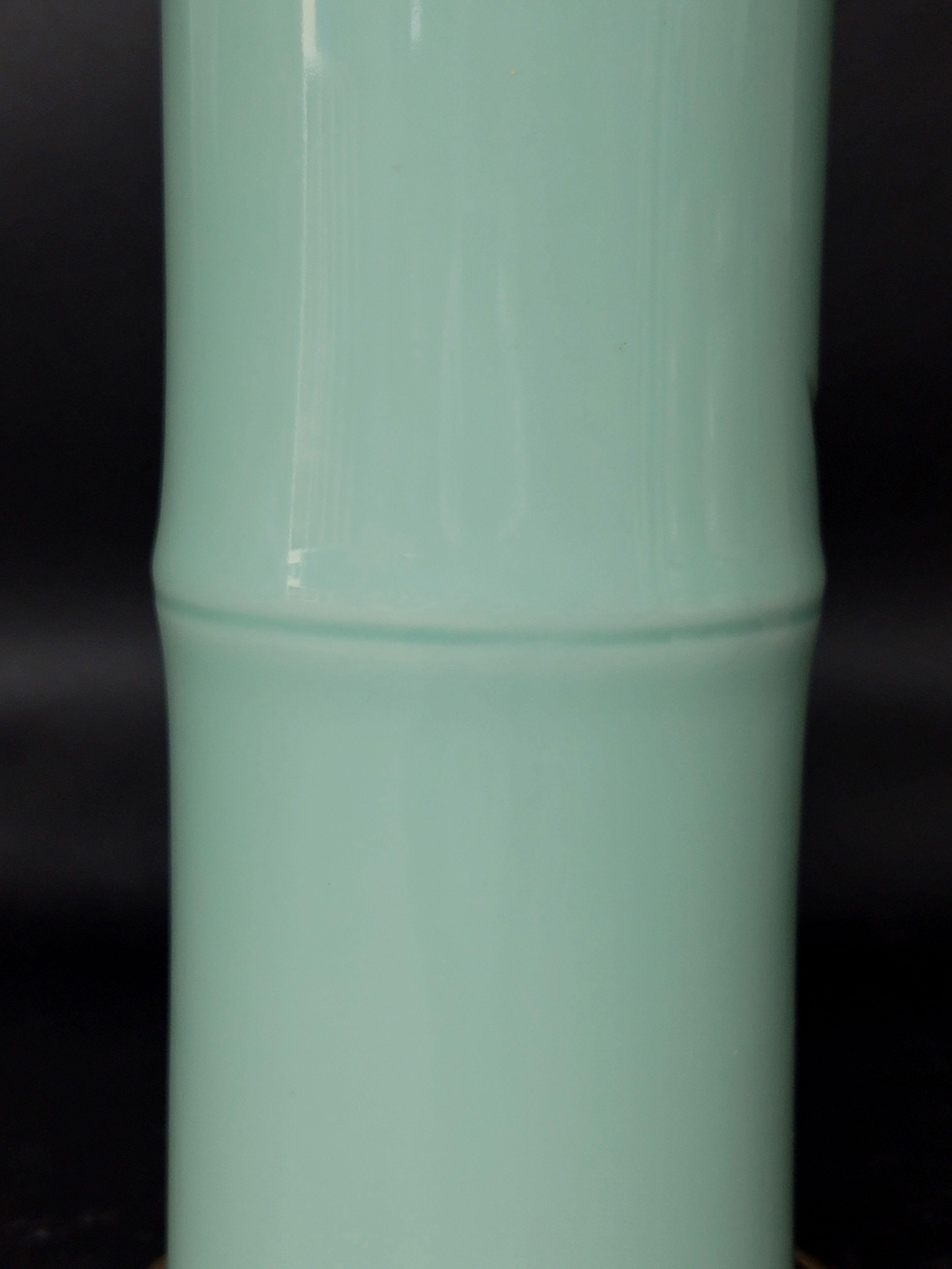 Hand-Crafted Large Chinese Celadon Glazed Bamboo Hat Vase