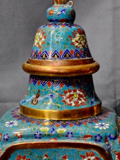 A Large Chinese Cloisonné Enamel Copper Teapot