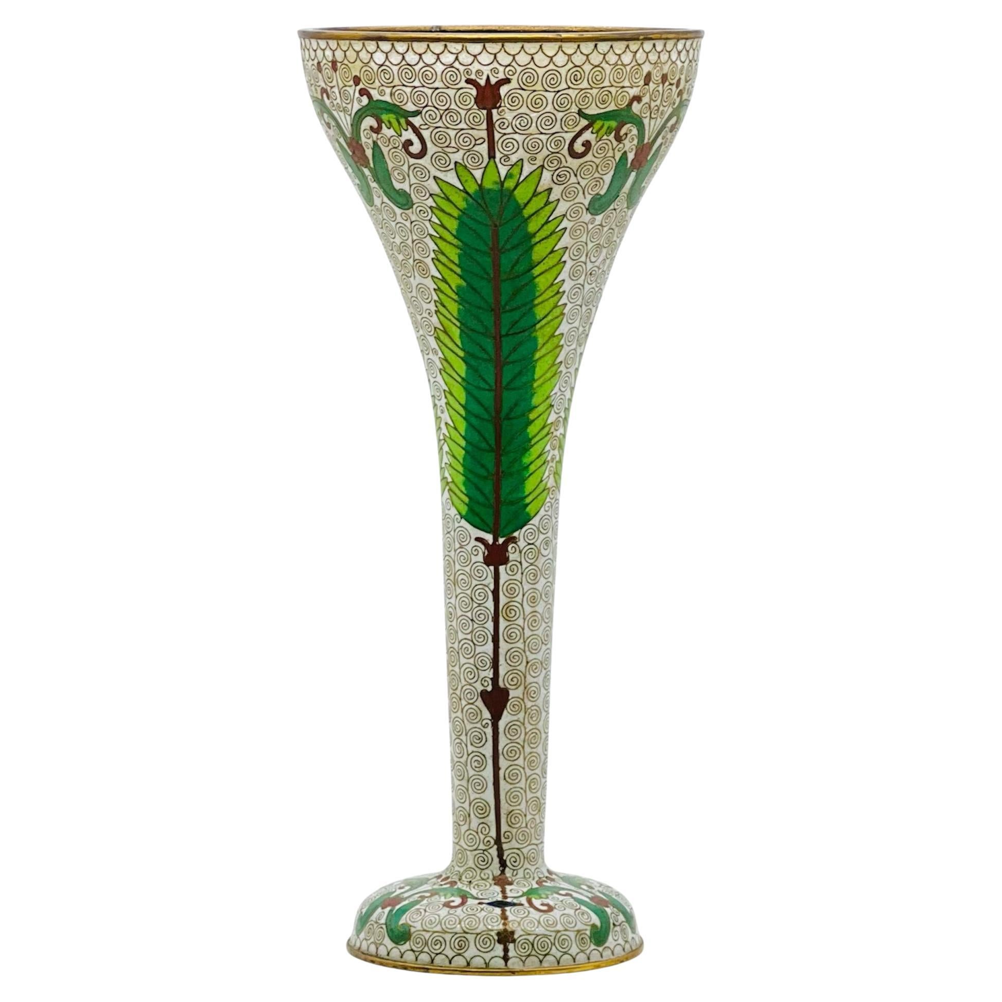 A Large Chinese Cloisonne Enamel Trumpet Vase. Republic period