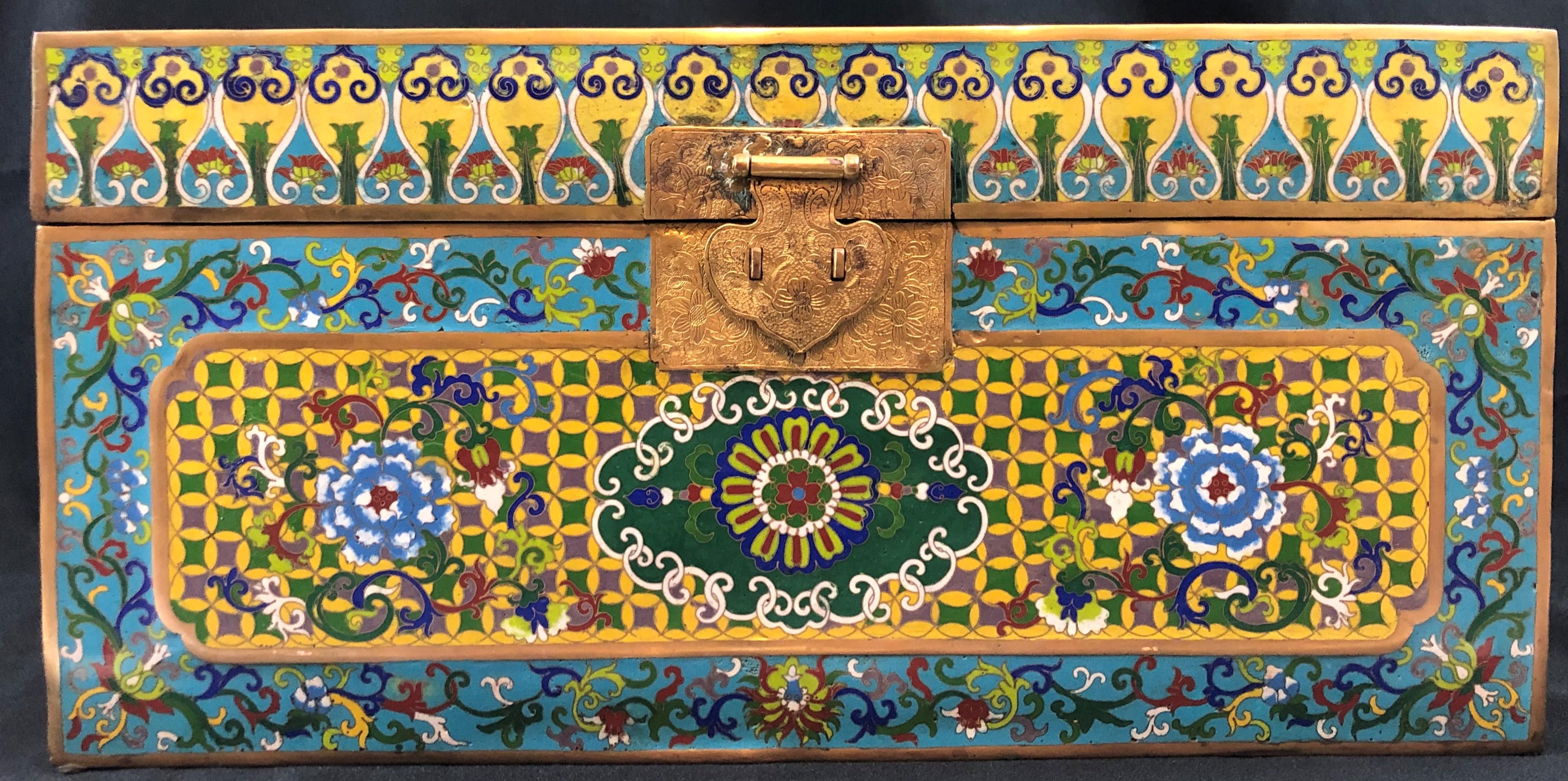 A large Chinese cloisonne trunk or box,

20th century.