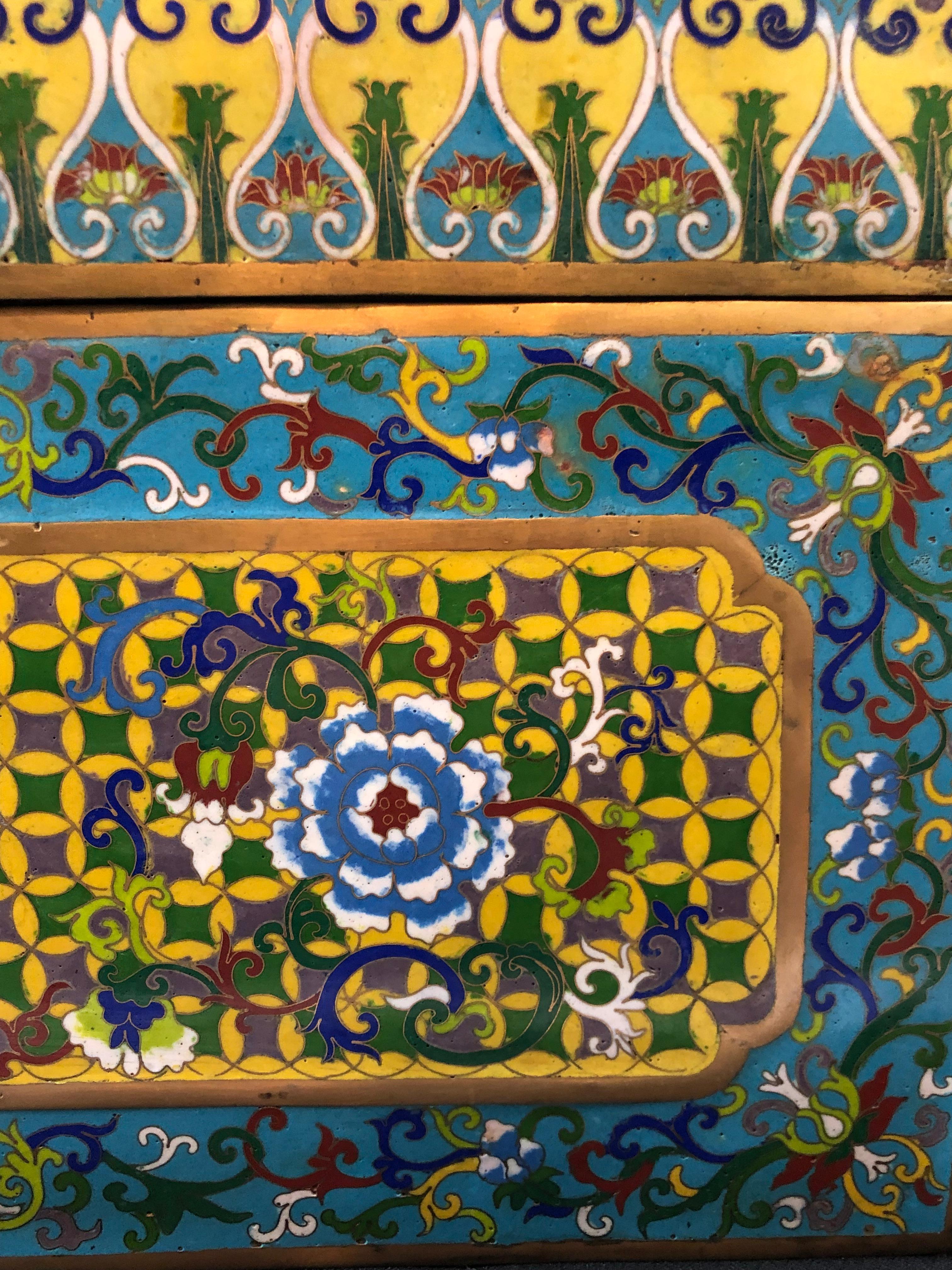 20th Century Large Chinese Cloisonne Trunk or Box