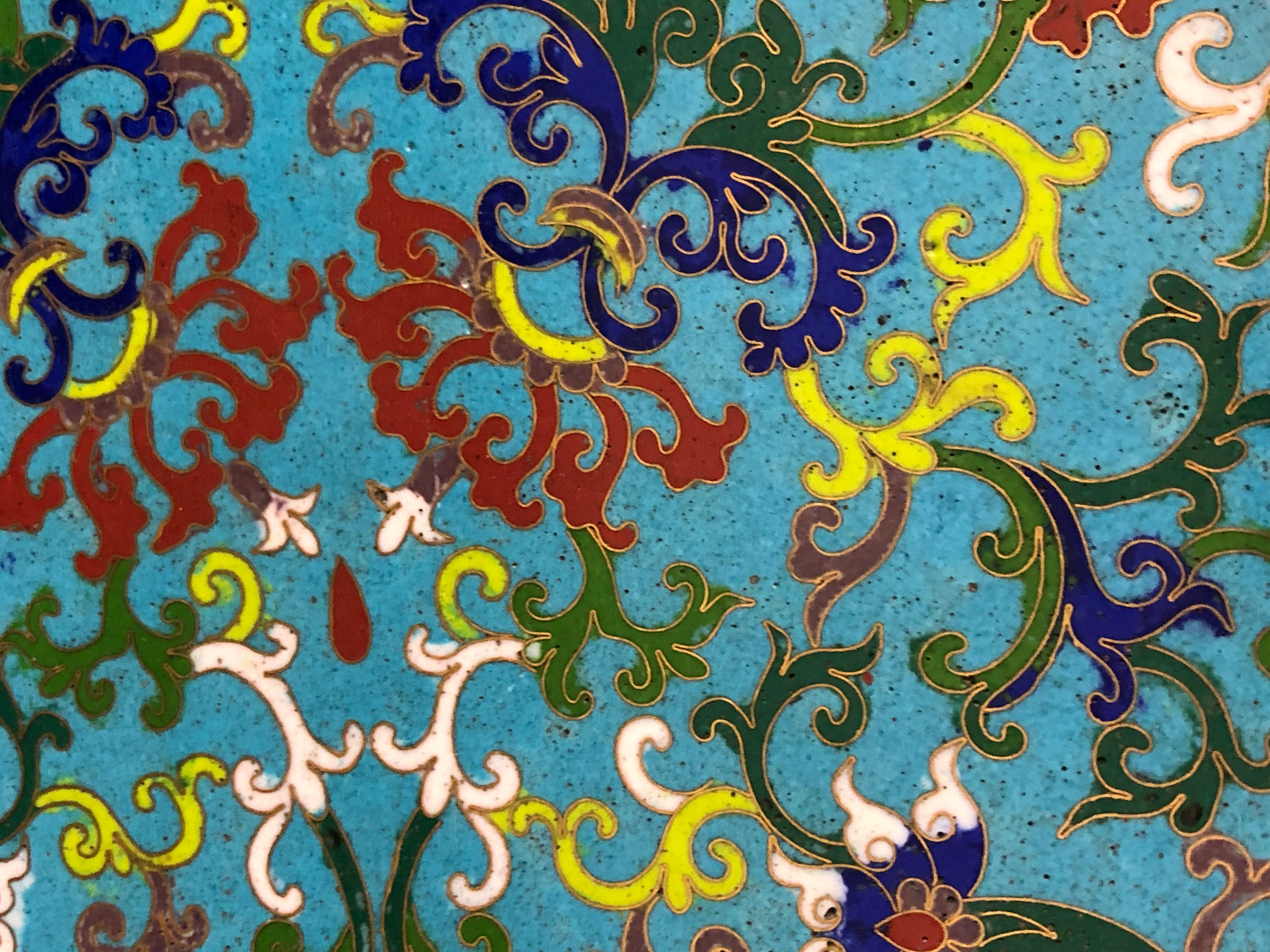 Large Chinese Cloisonne Trunk or Box 2