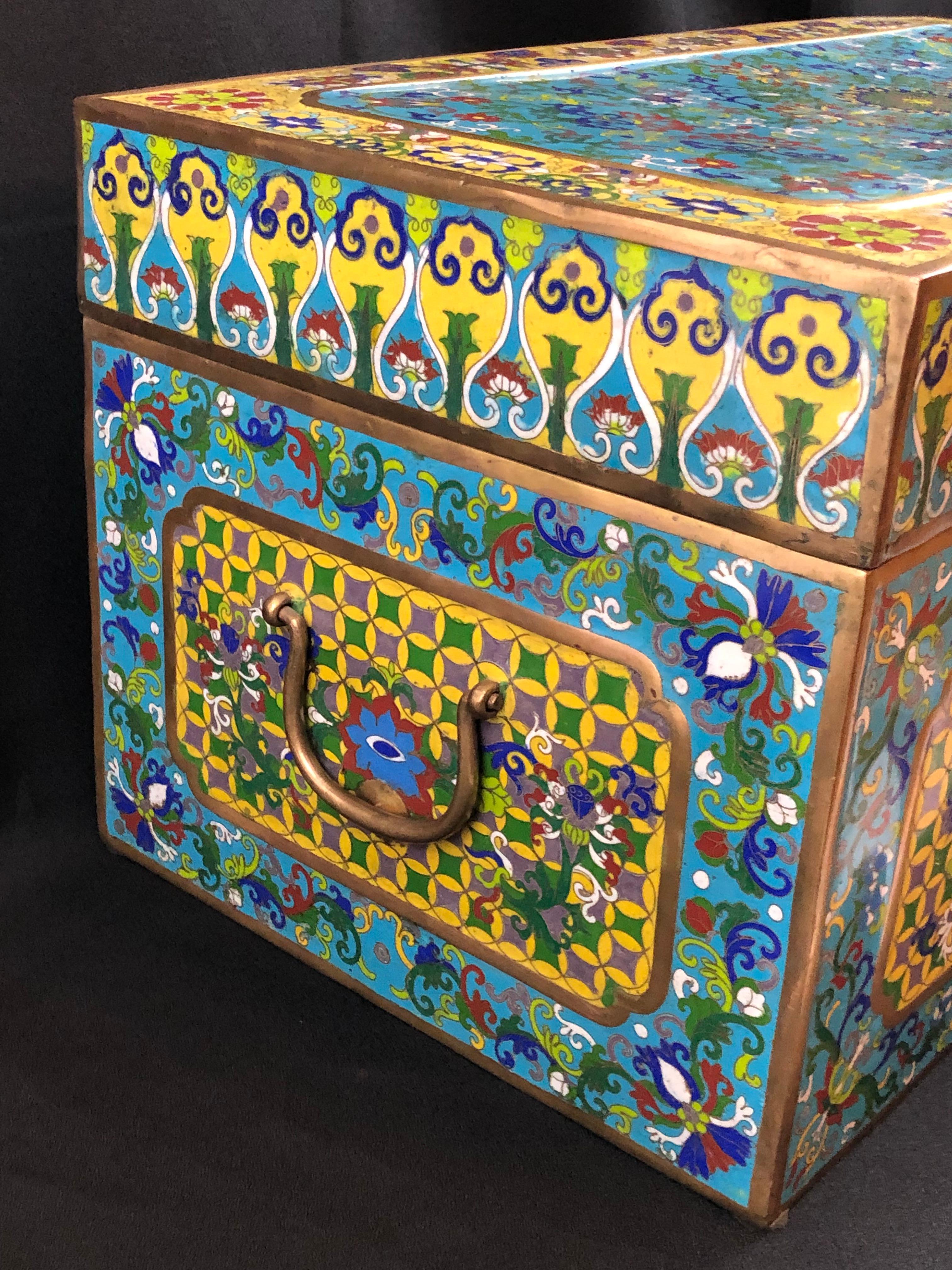 Large Chinese Cloisonne Trunk or Box 3