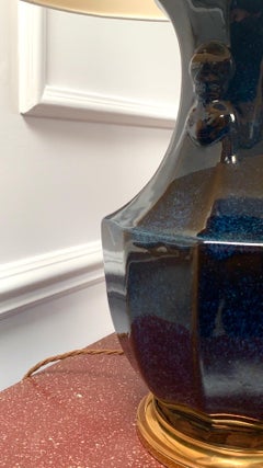 A Large Chinese Flambé Vase Now As A Lamp