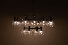 Großer Chromkronleuchter von OTT International, Deutschland, ca. 1970er Jahre