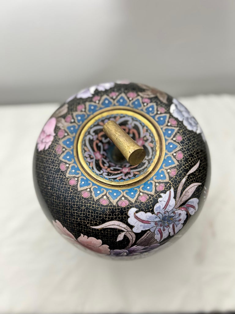 Large Cloisonné Ginger Jar For Sale at 1stDibs