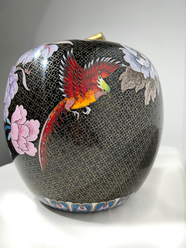 Large Cloisonné Ginger Jar For Sale at 1stDibs