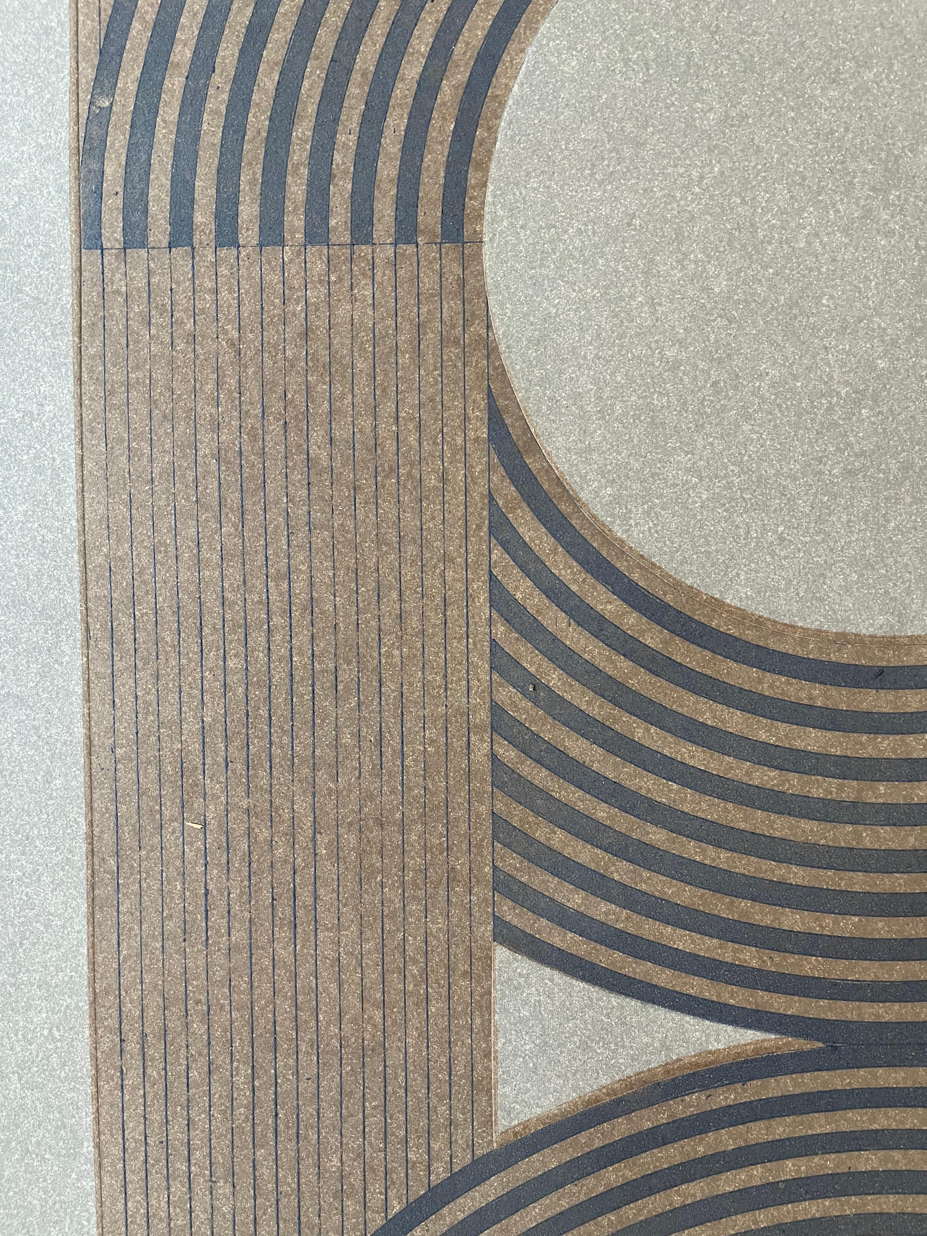 Papier Une grande gravure en couleur de l'artiste sud-coréen Bong Tae Kim / Certificat d'artiste en vente