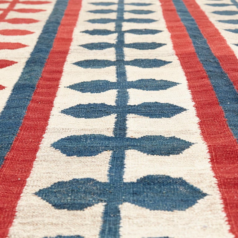 Large Colorful FlatWeave Rug For Sale at 1stDibs