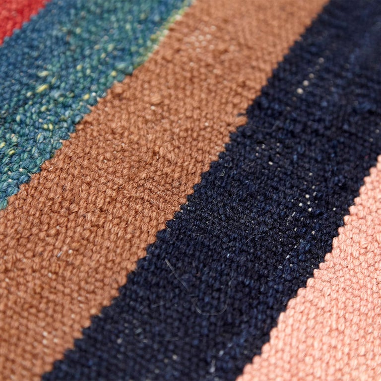 Large Colorful FlatWeave Rug For Sale at 1stDibs