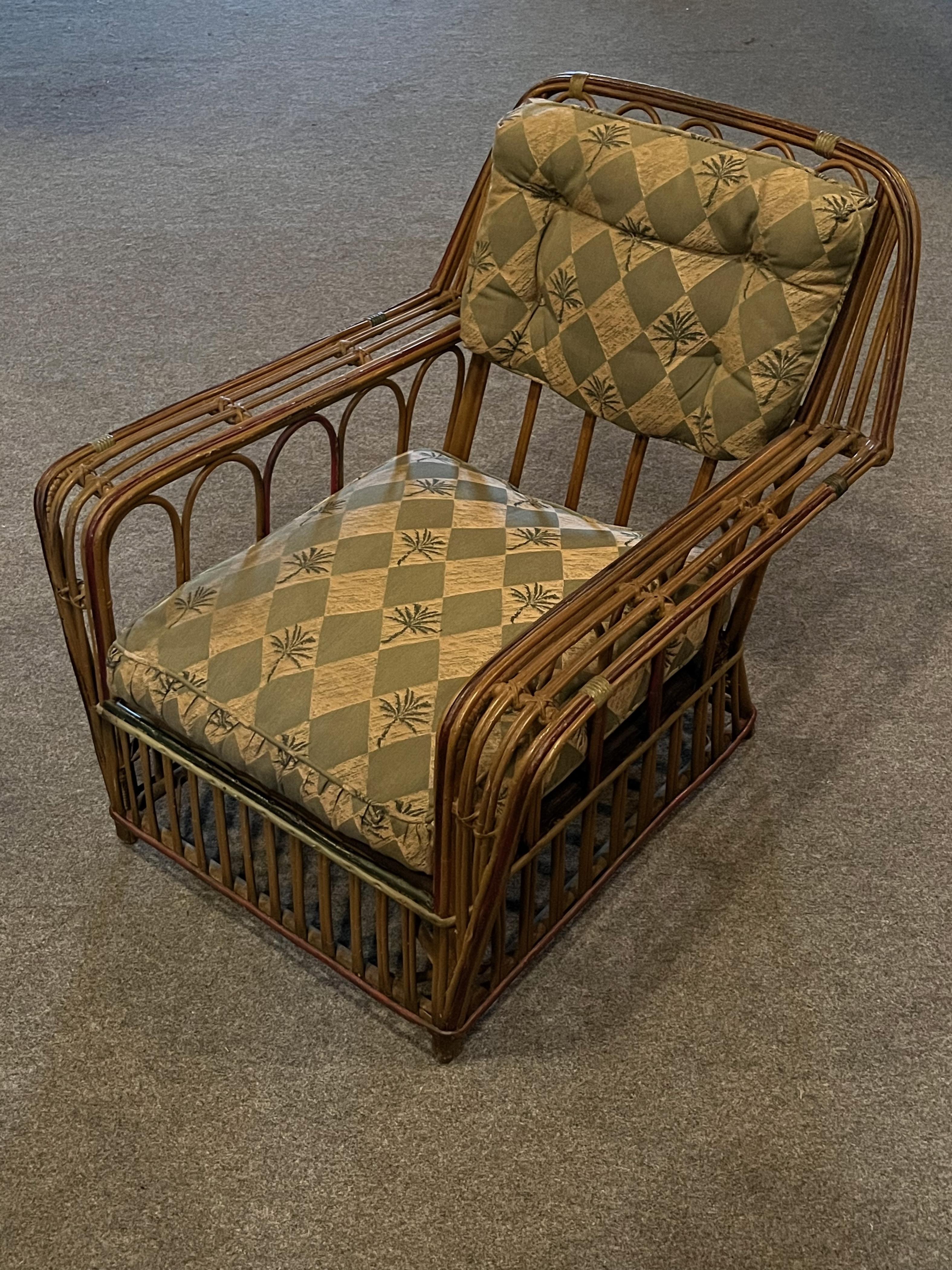 Una gran comodidad  Sillón de ratán estilo Art Déco Hecho a mano en venta