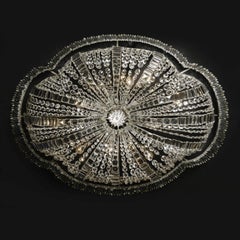 A Large Cut-Glass Ceiling Light