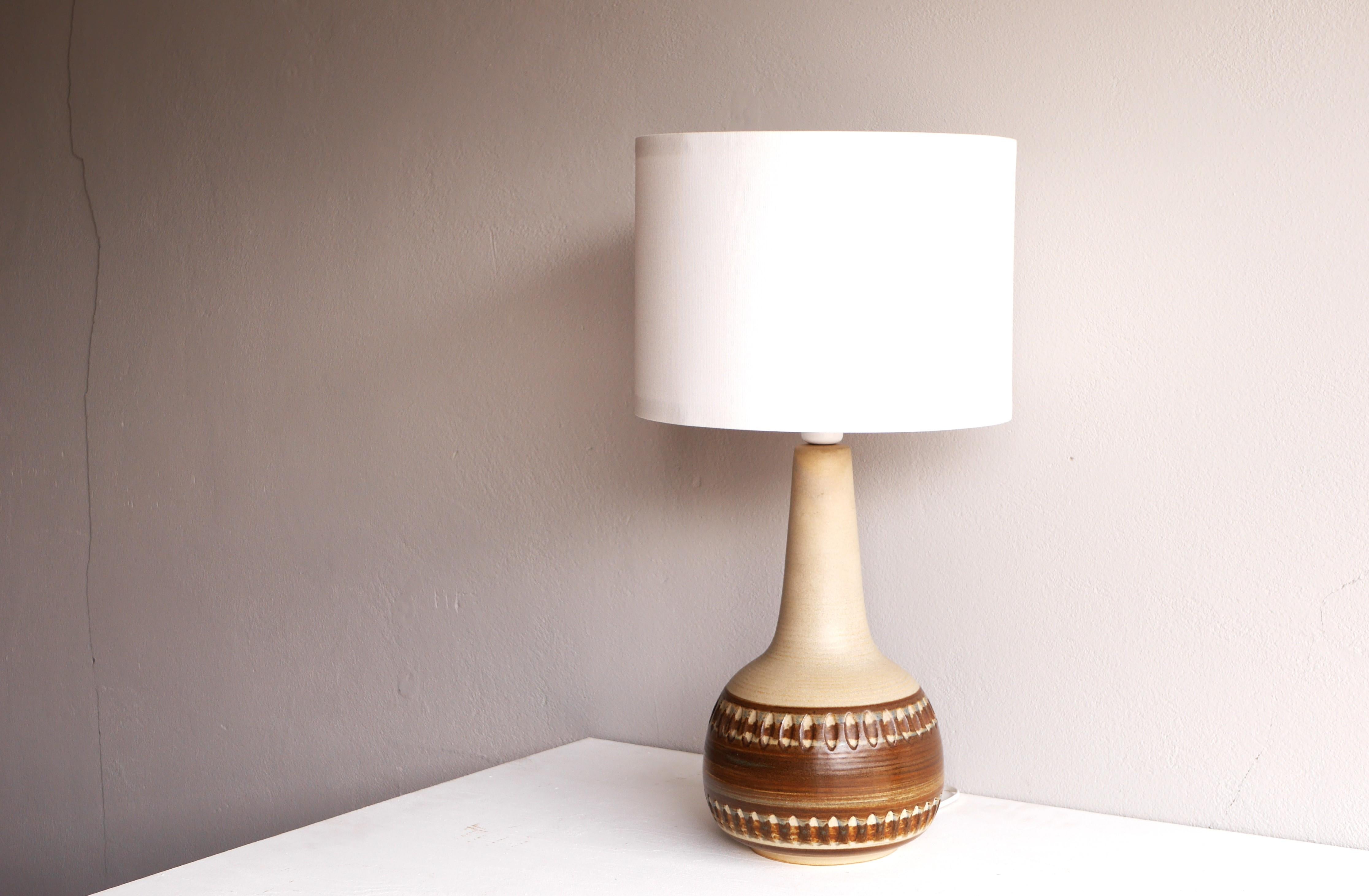 A large Danish Mid-century modern Pottery Table Lamp from Søholm, 1970s 8